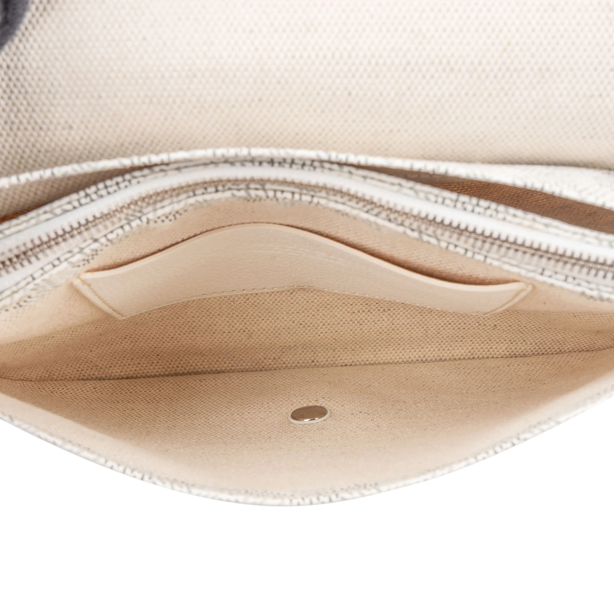 Goyard White Goyardine Monogram Plumet Flat Crossbody