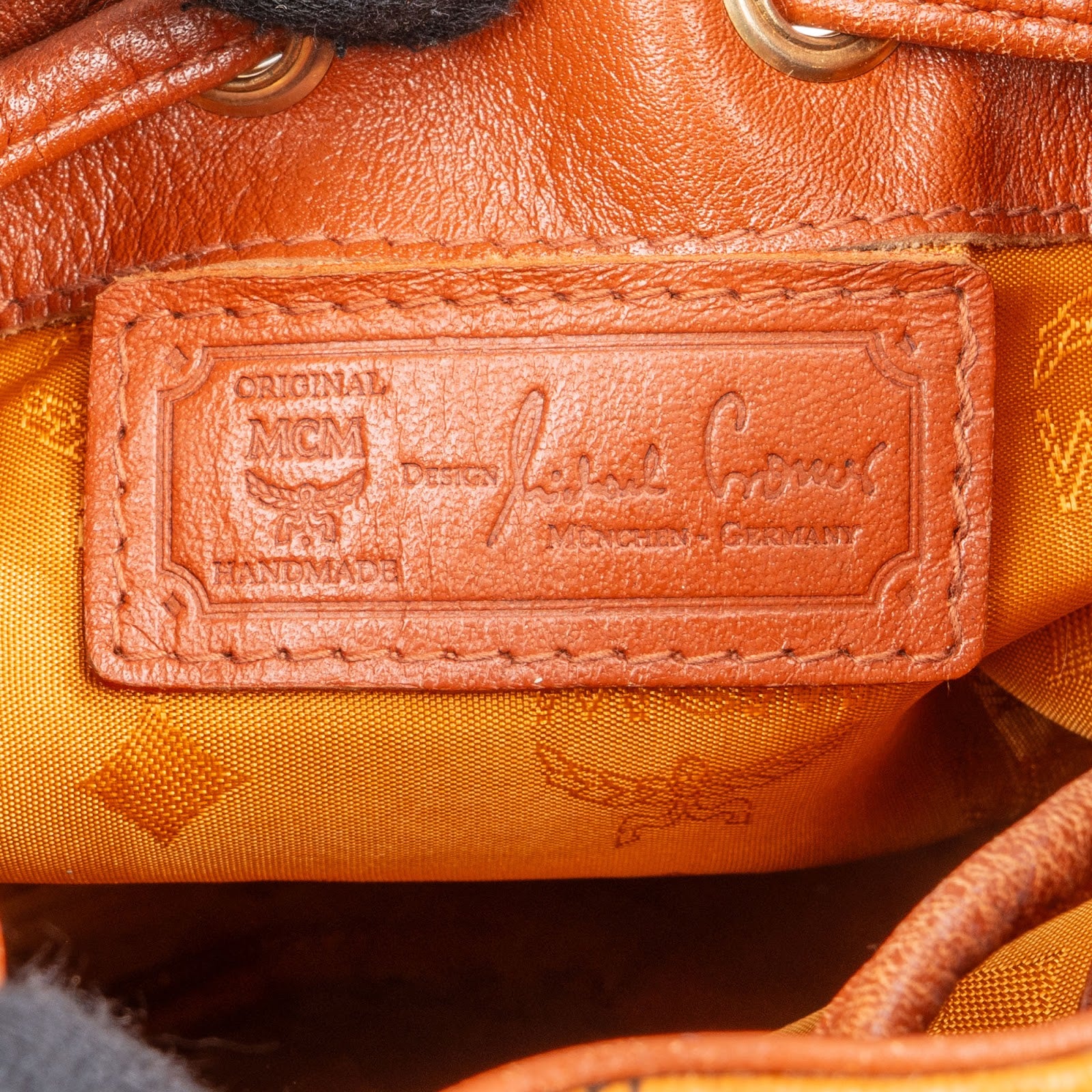 MCM Monogram Visetos Mini Drawstring Bucket