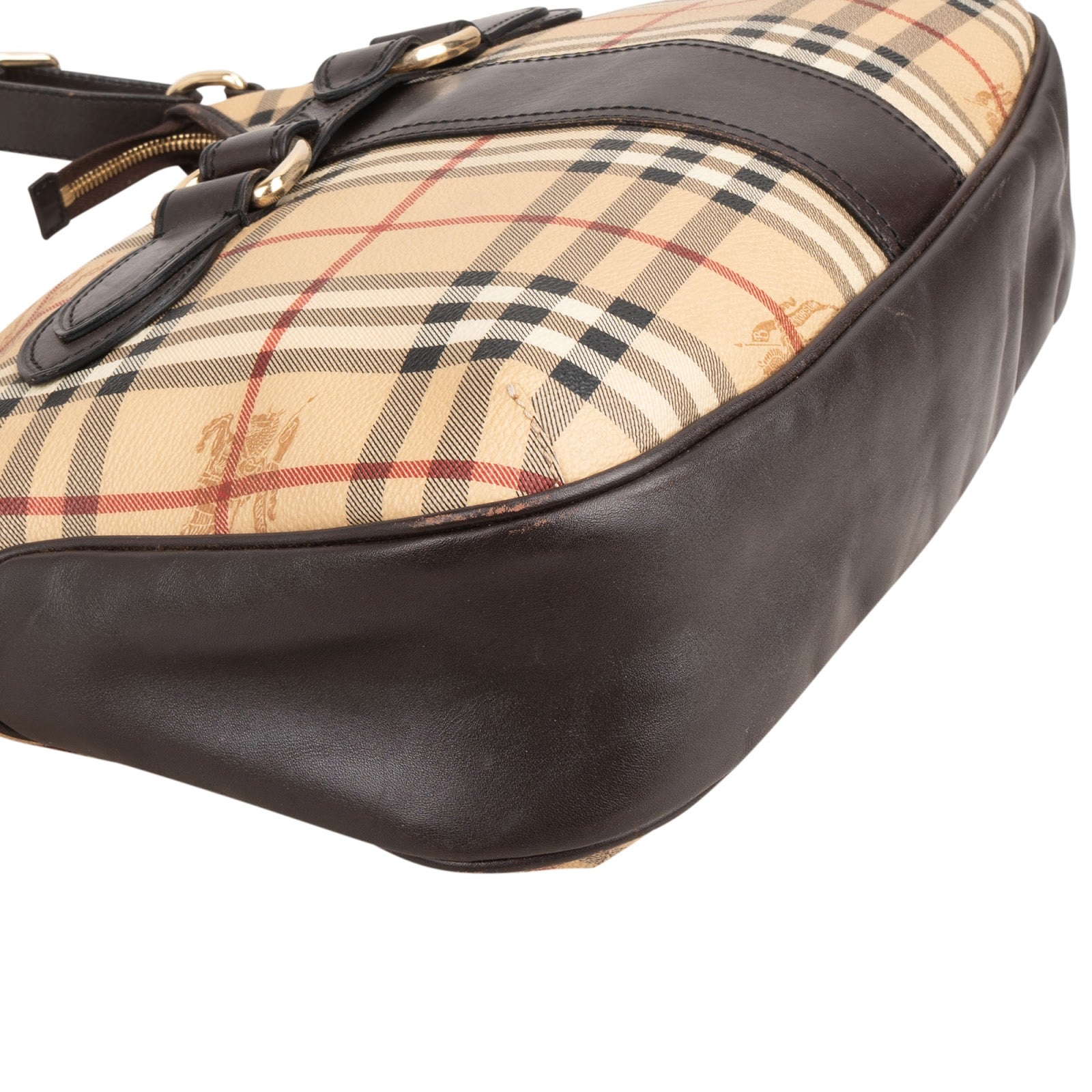 Burberry - Haymarket Check Bridle Hobo Schultertasche