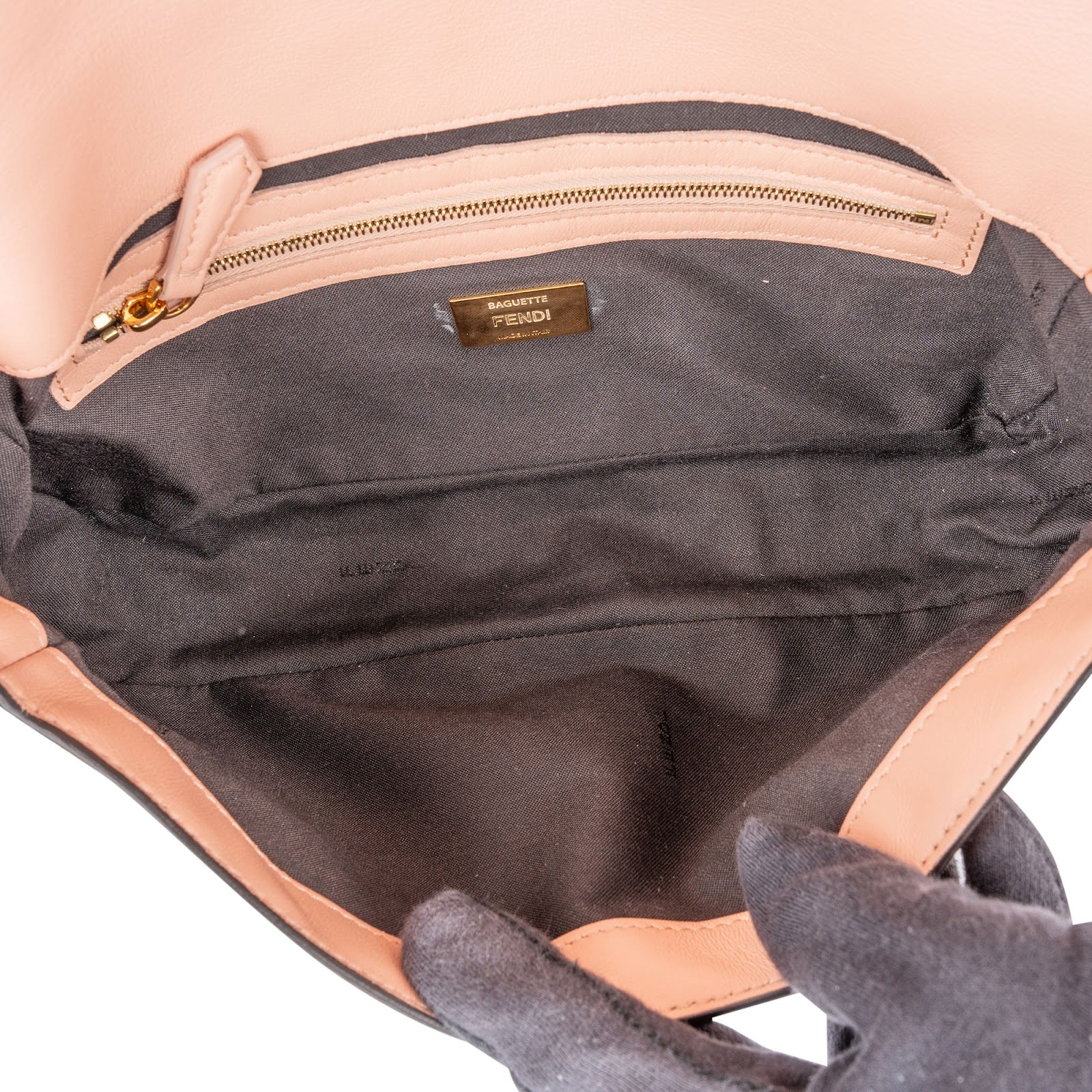 Fendi – Baguette Embossed Monogram FF Crossbody Bag