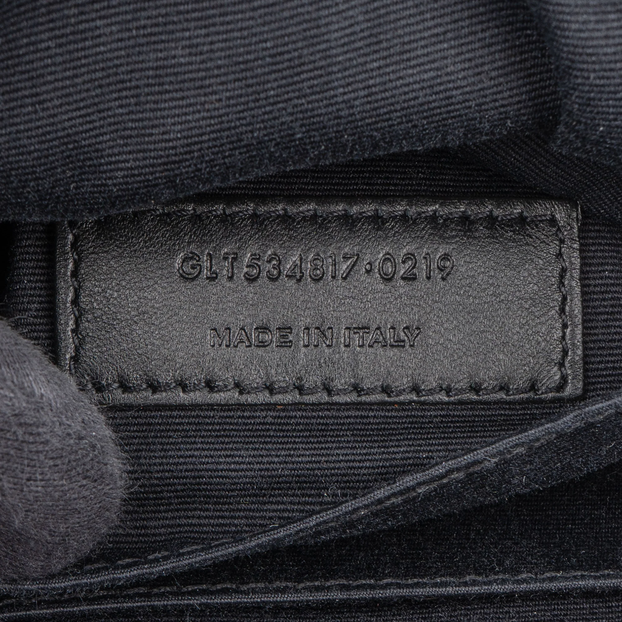 Saint Laurent Black Chevron Leather Lou Crossbody Bum Bag