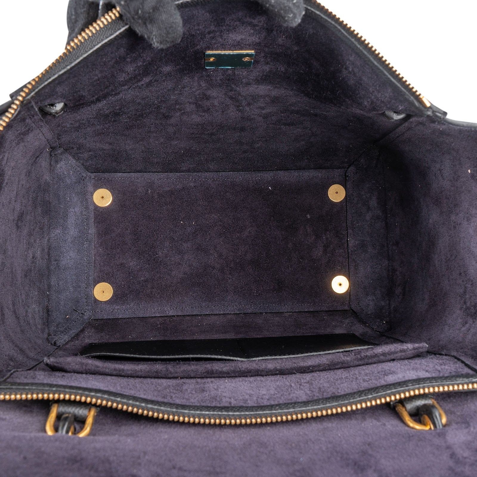 Céline Black Leather Grained Calfskin Belt Handbag