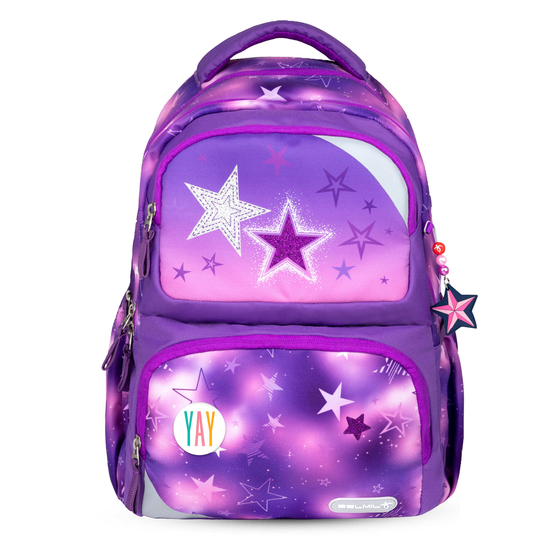 Maxi Pack Schulrucksack mit Brustgurt 2tlg. Set - "Stars"