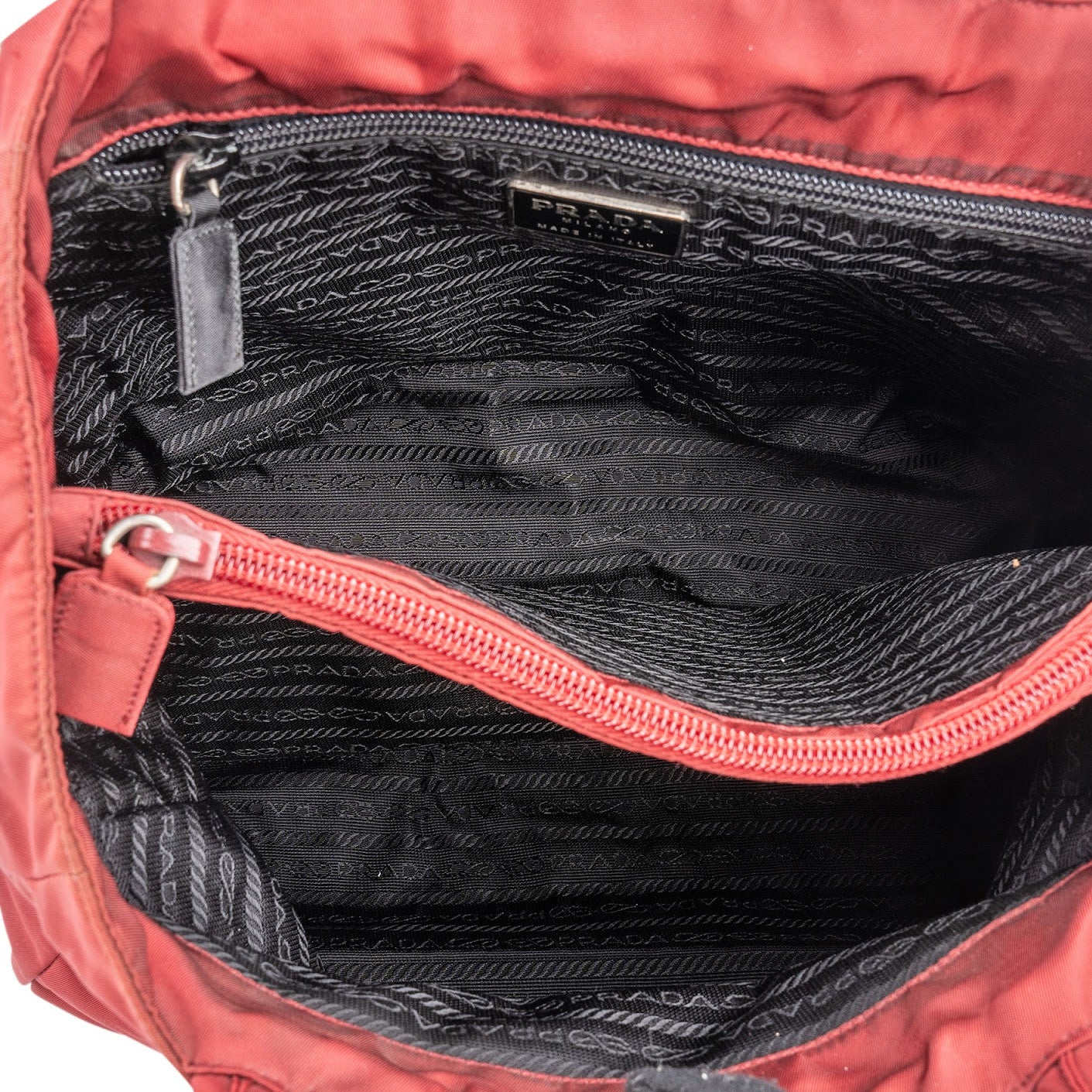 Prada Red Tessuto Handbag