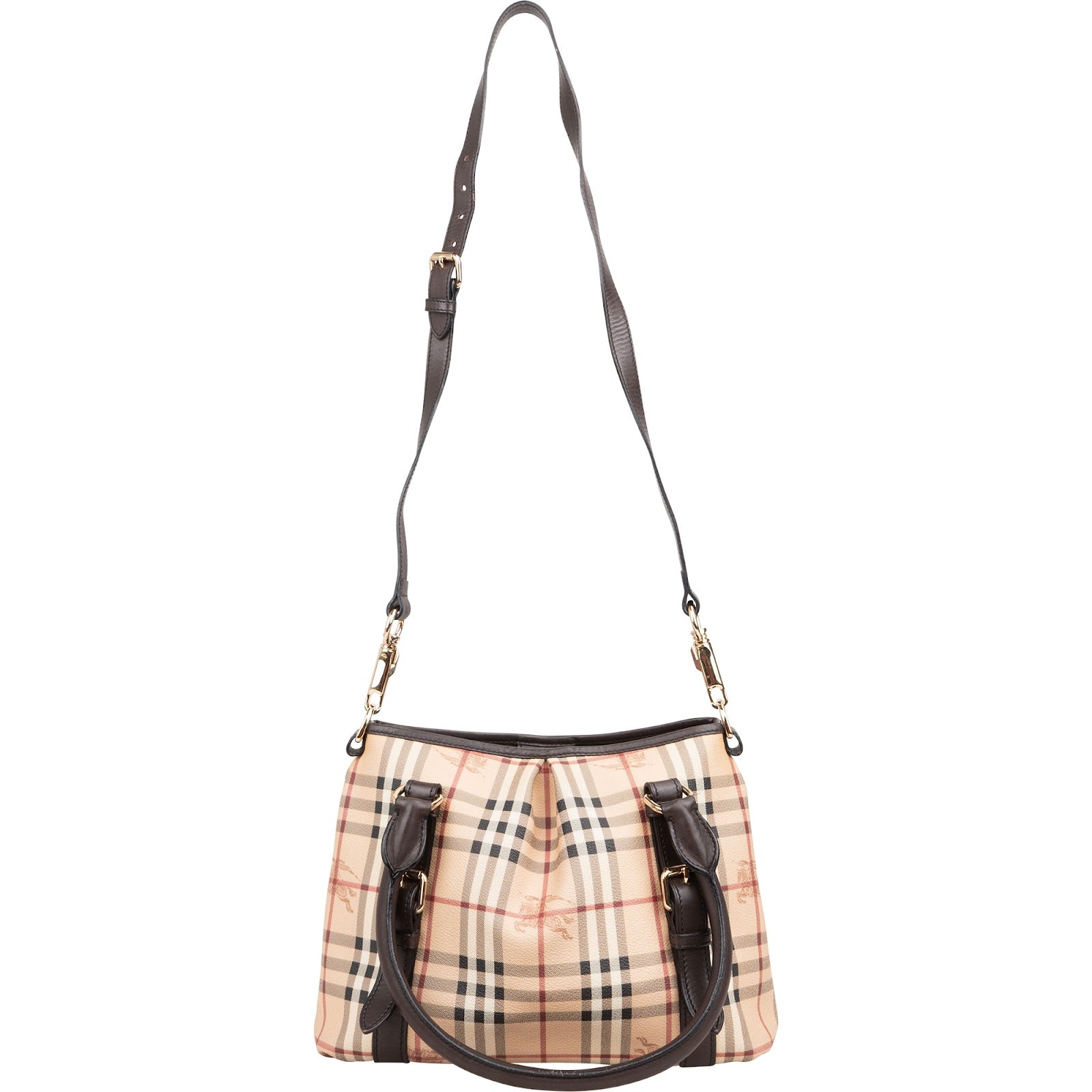 Burberry Nova-Check Monogram Haymarket Shoulder Bag