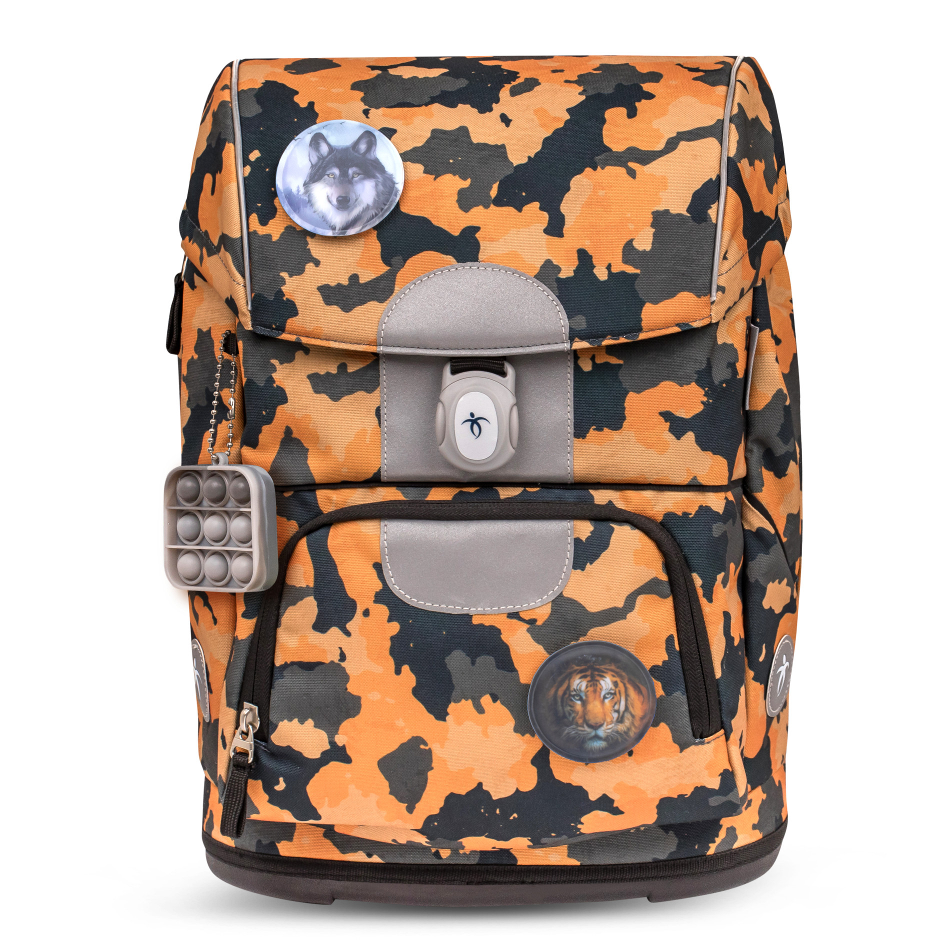 Motion ergonomisches Schulranzenset 5tlg. - Orange Camouflage