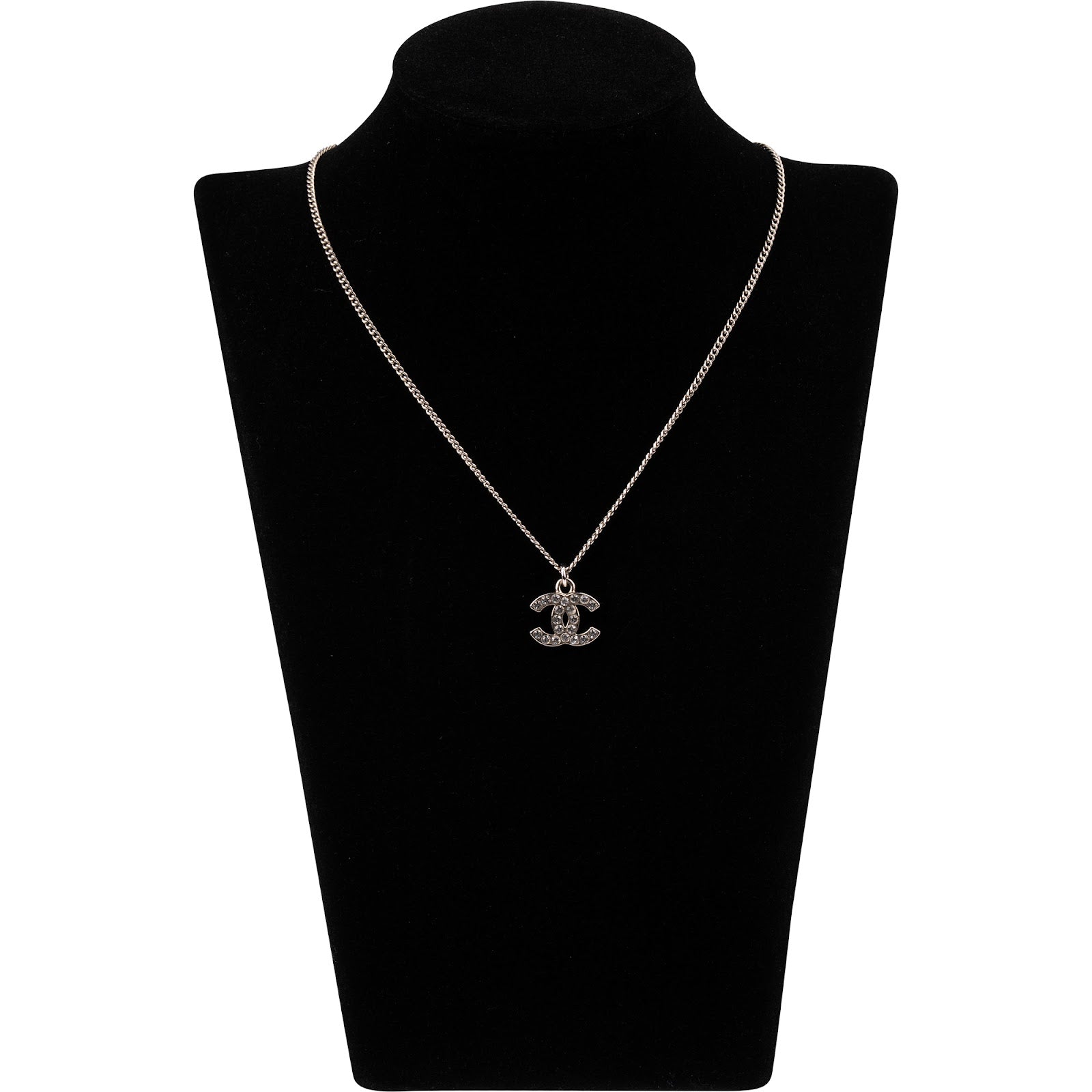 Chanel - Crystal CC Emblem Necklace