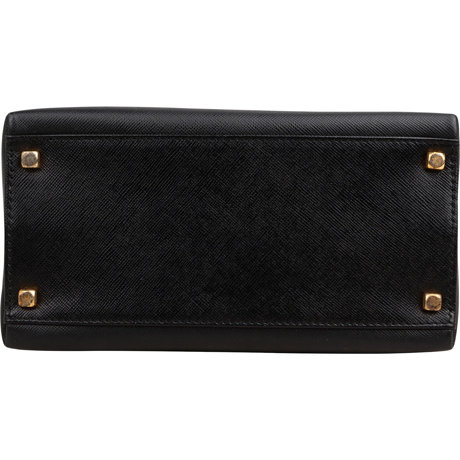 Salvatore Ferragamo Black Saffiano Leather Gancini Handbag
