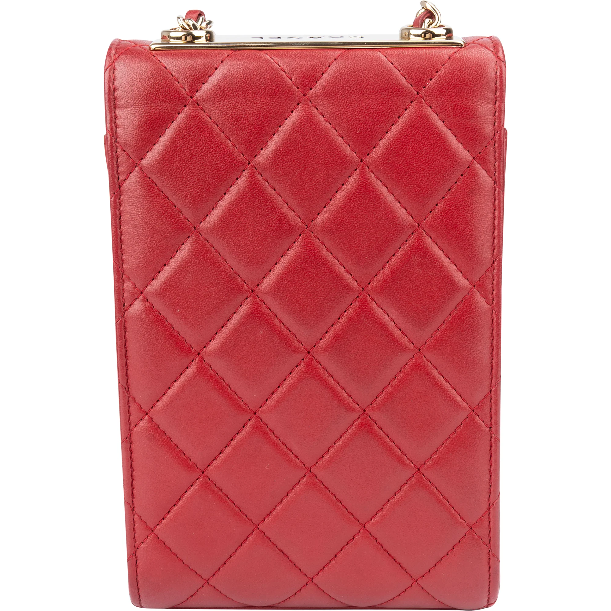 Chanel Quilted Lambskin On Chain Single Flap Crossbody Bag