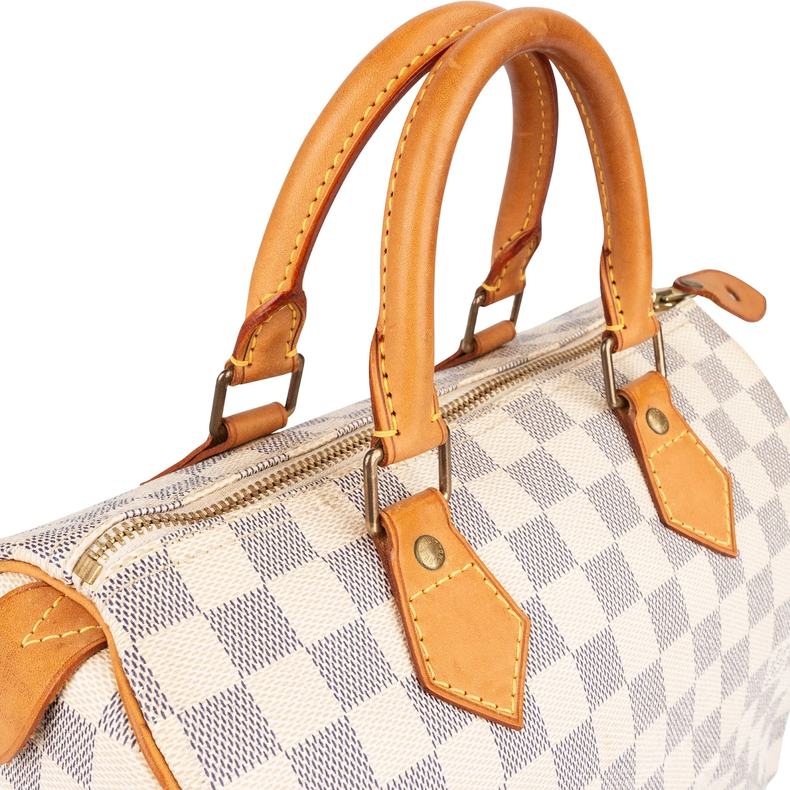 Louis Vuitton Damier Azur Monogram Speedy 25 Boston Bag