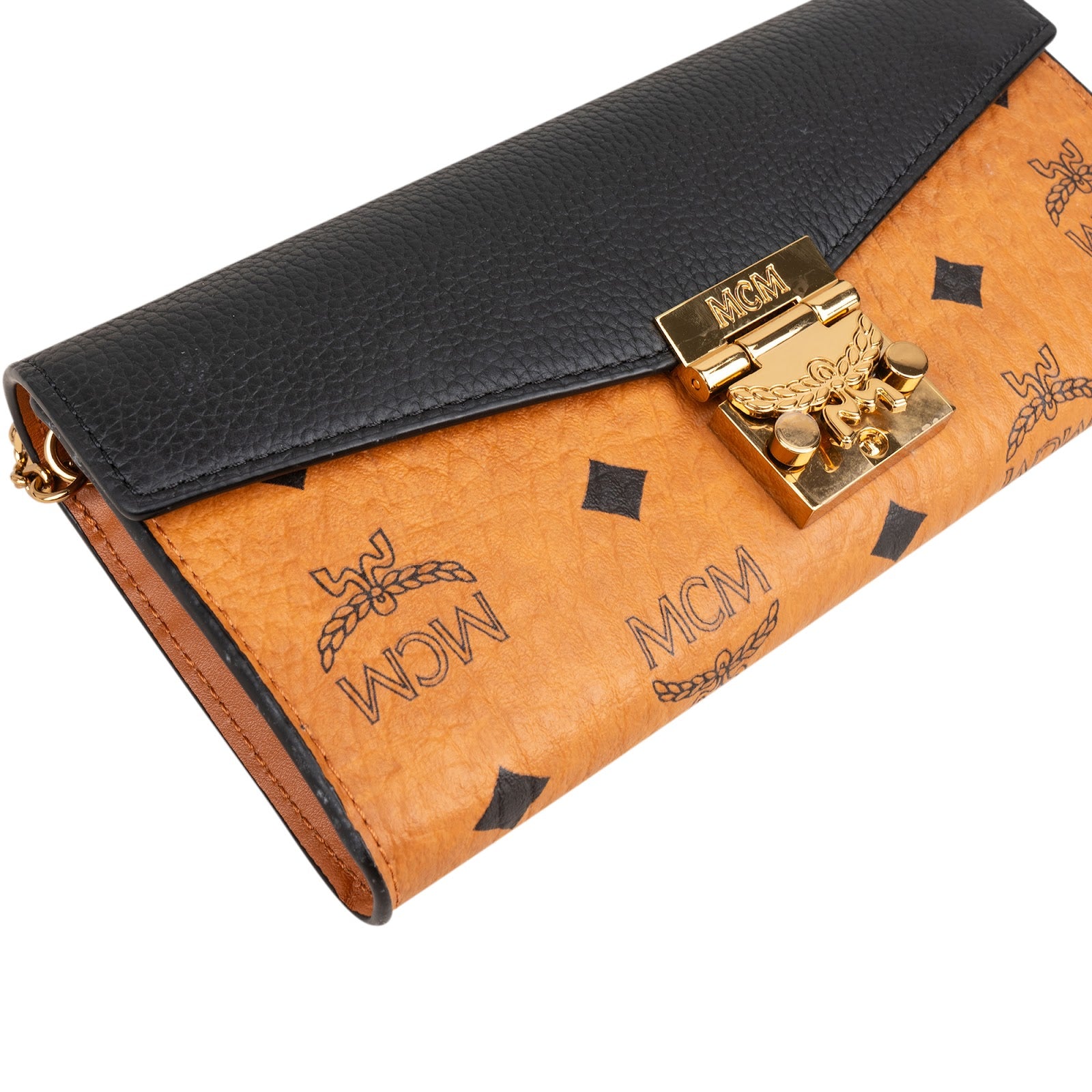 Borsa a tracolla con portafoglio a catena MCM Monogram Visetos Patricia