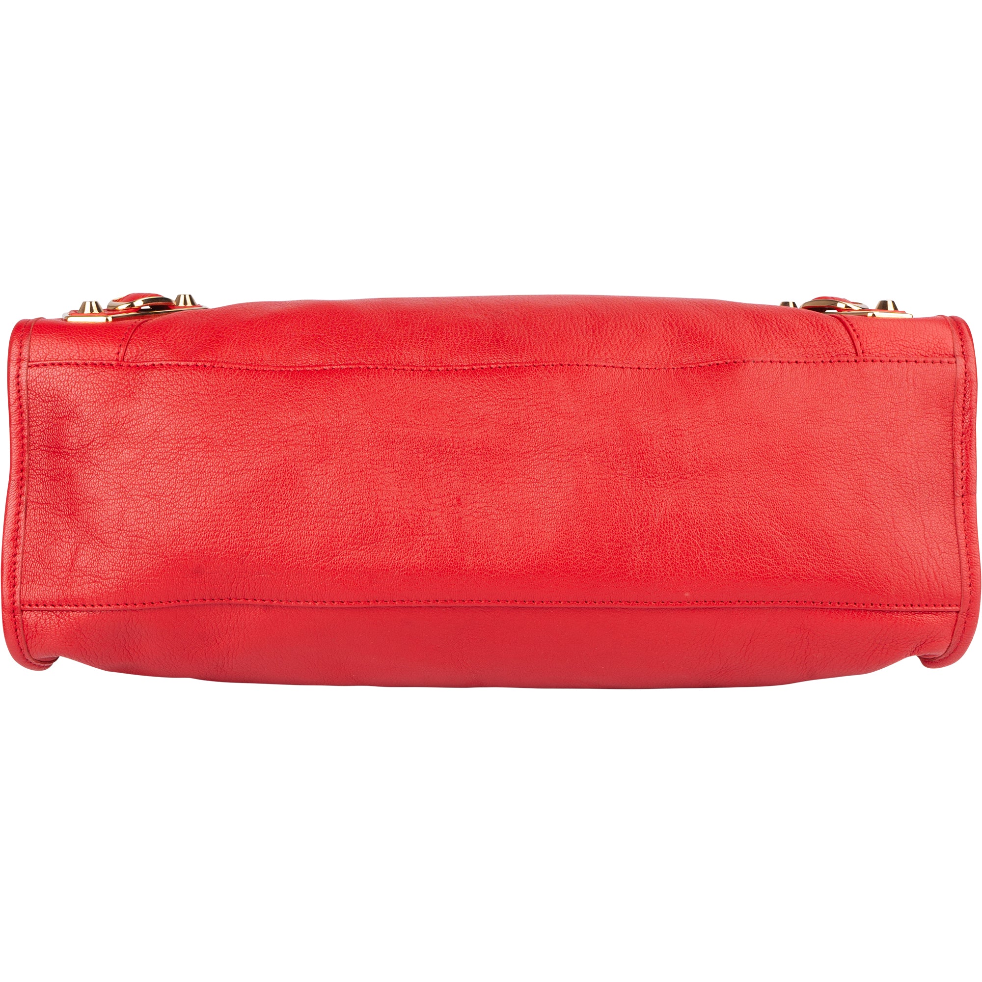Balenciaga Red Leather City Handbag