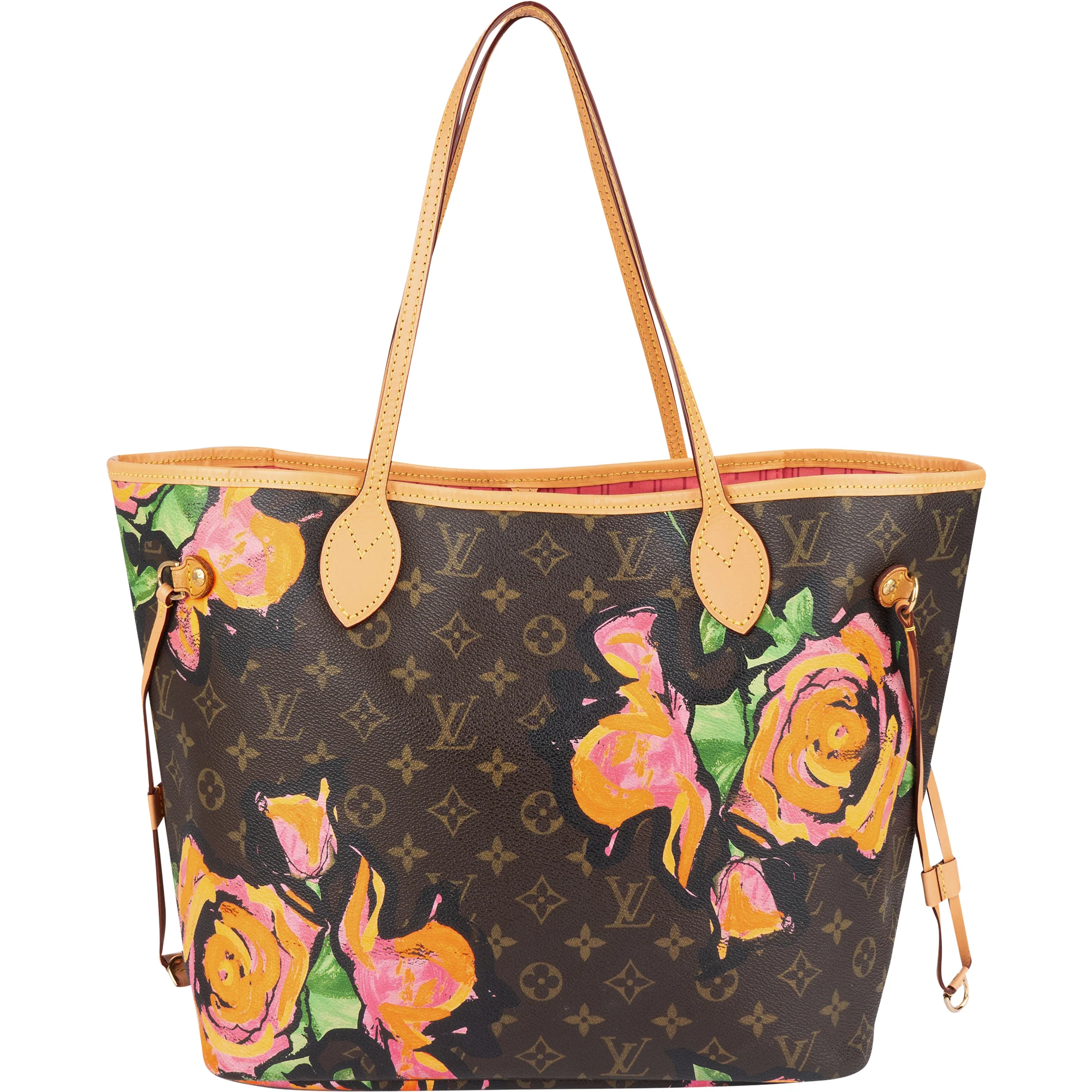 Louis Vuitton Canvas Monogram Limited Roses Neverfull MM Shopper