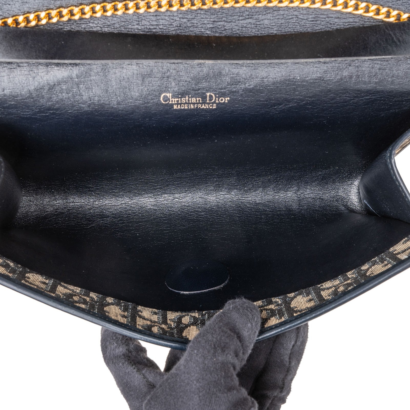 Christian Dior Trotter Monogram Vintage Flap Shoulder Bag