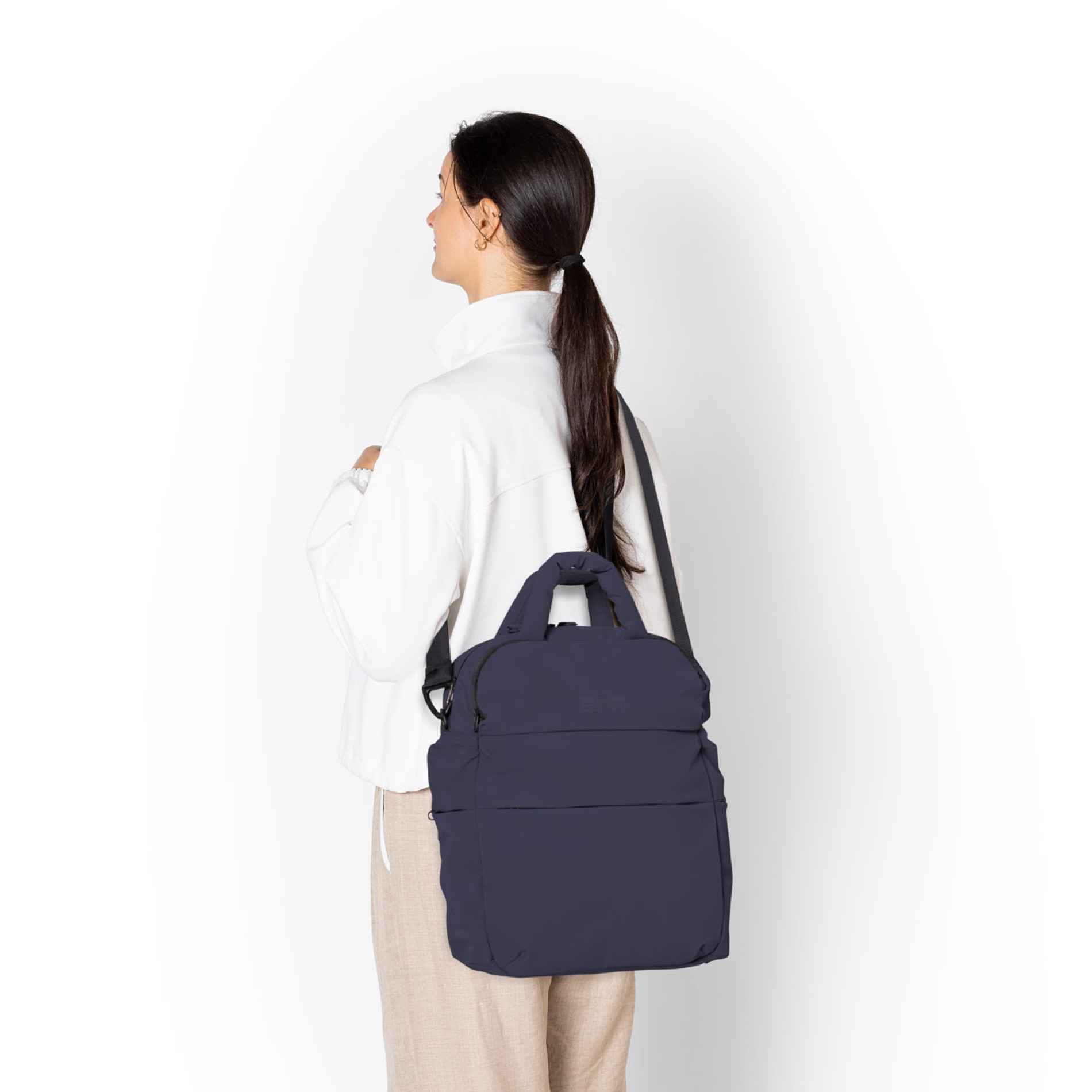 Posuto Puffy Backpack Moss - Dark Navy