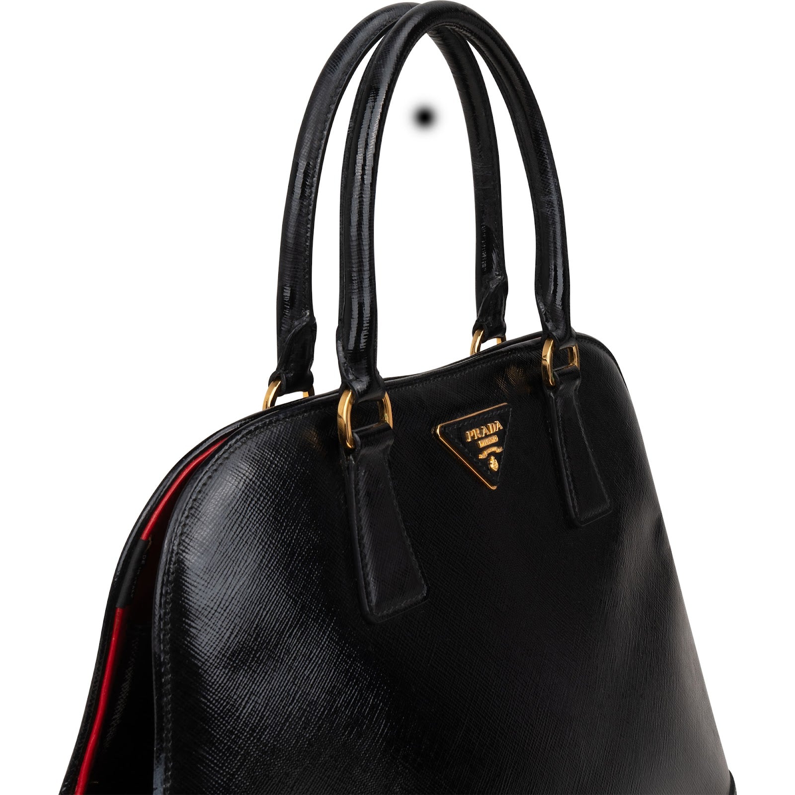 Prada Saffiano Vernis Leather Promenade Handbag