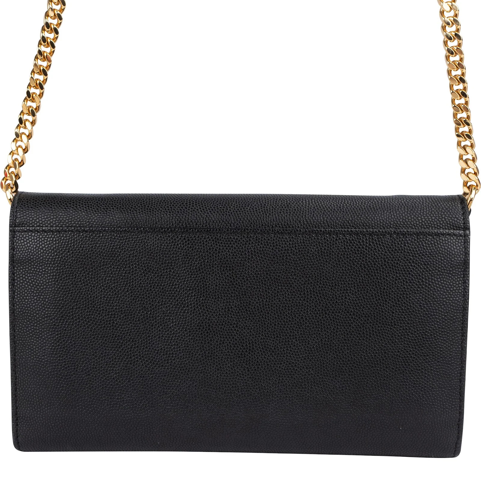 Burberry Grained Leather TB Wallet on a Chain Crossbody Bag