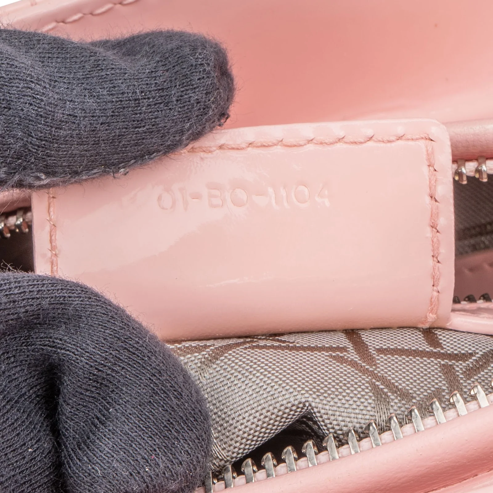 Christian Dior Quilted Patent Leather Large Lady Dior Handbag