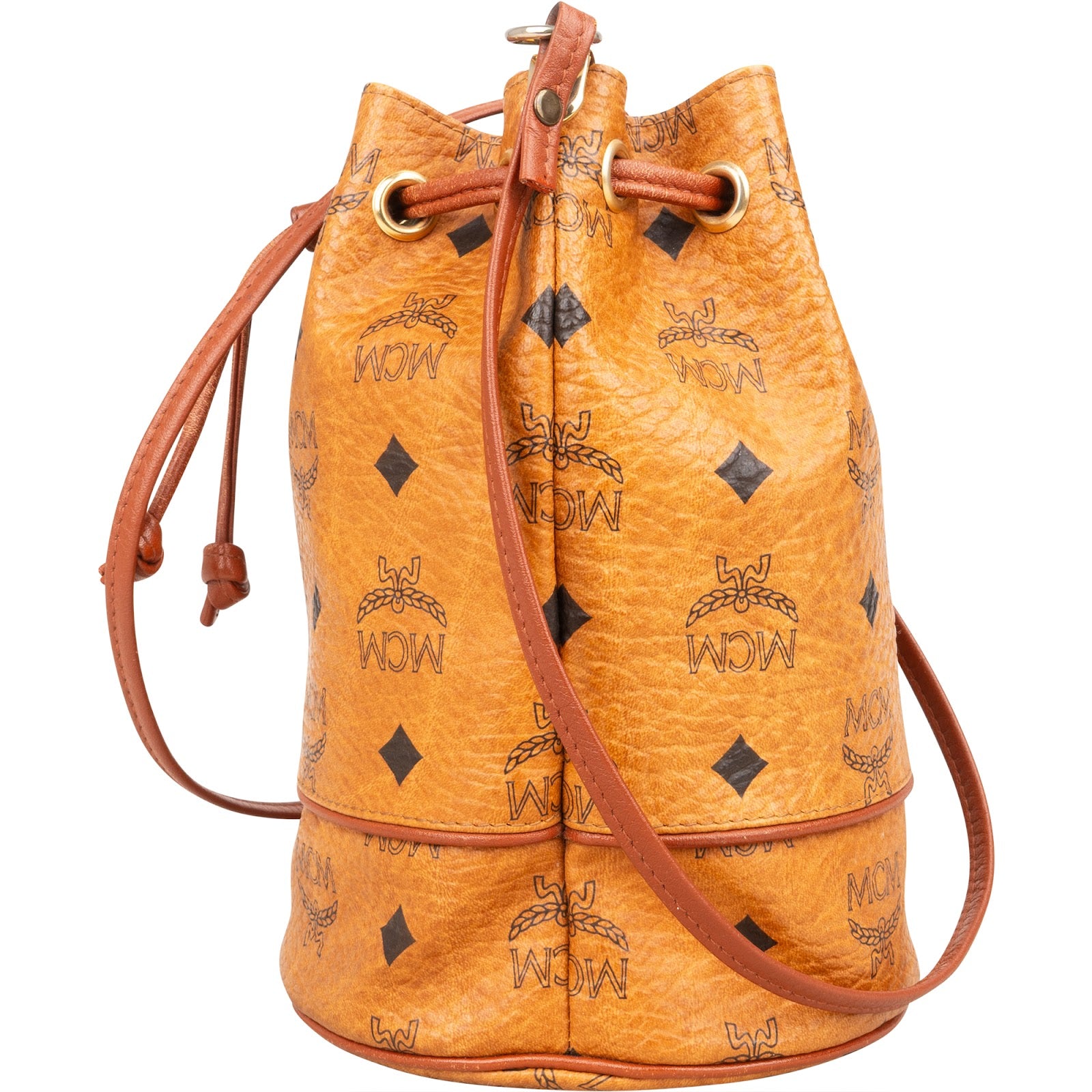 MCM Monogram Visetos Mini Drawstring Bucket