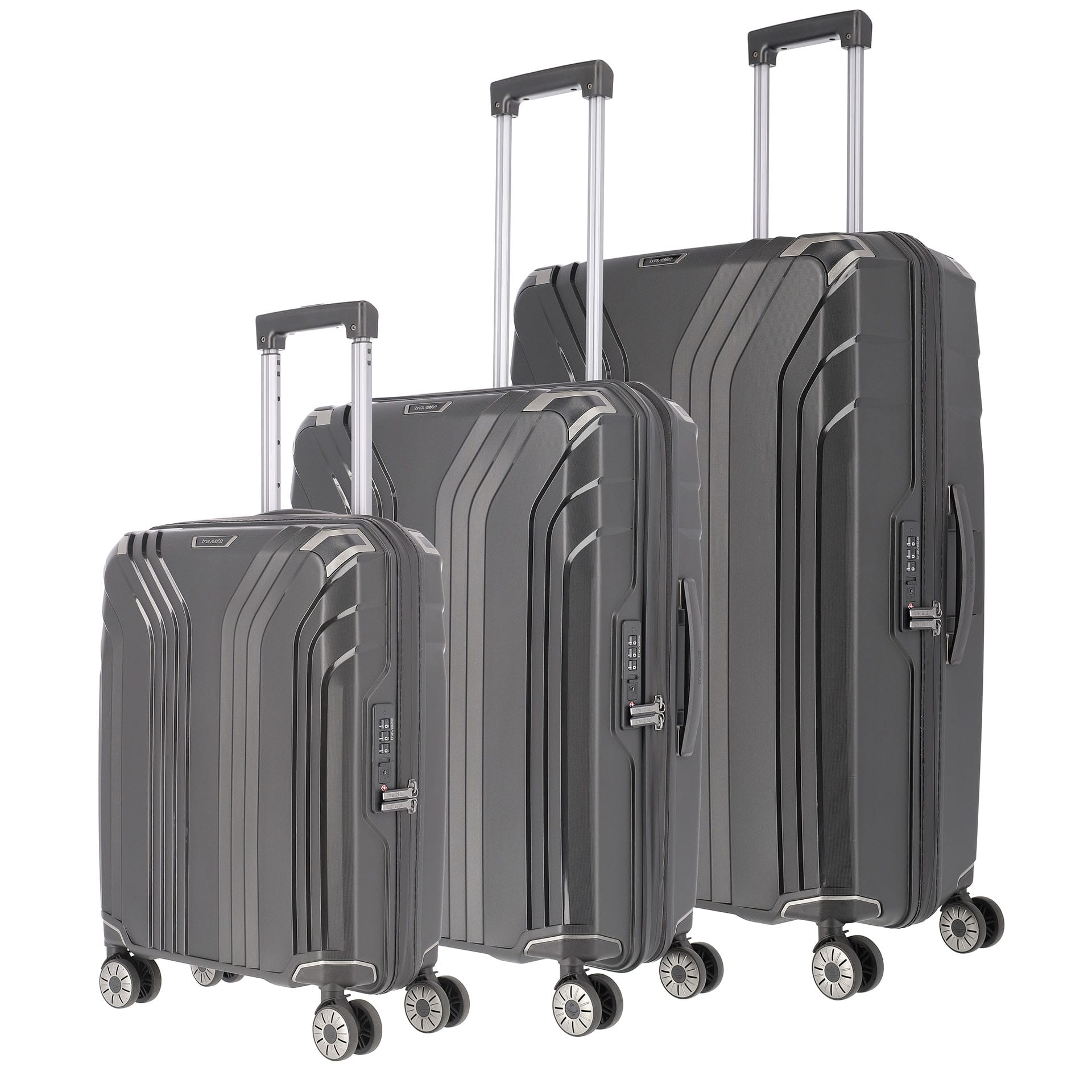 Travelite ELVAA Suitcase set with wheels L/M/S Black