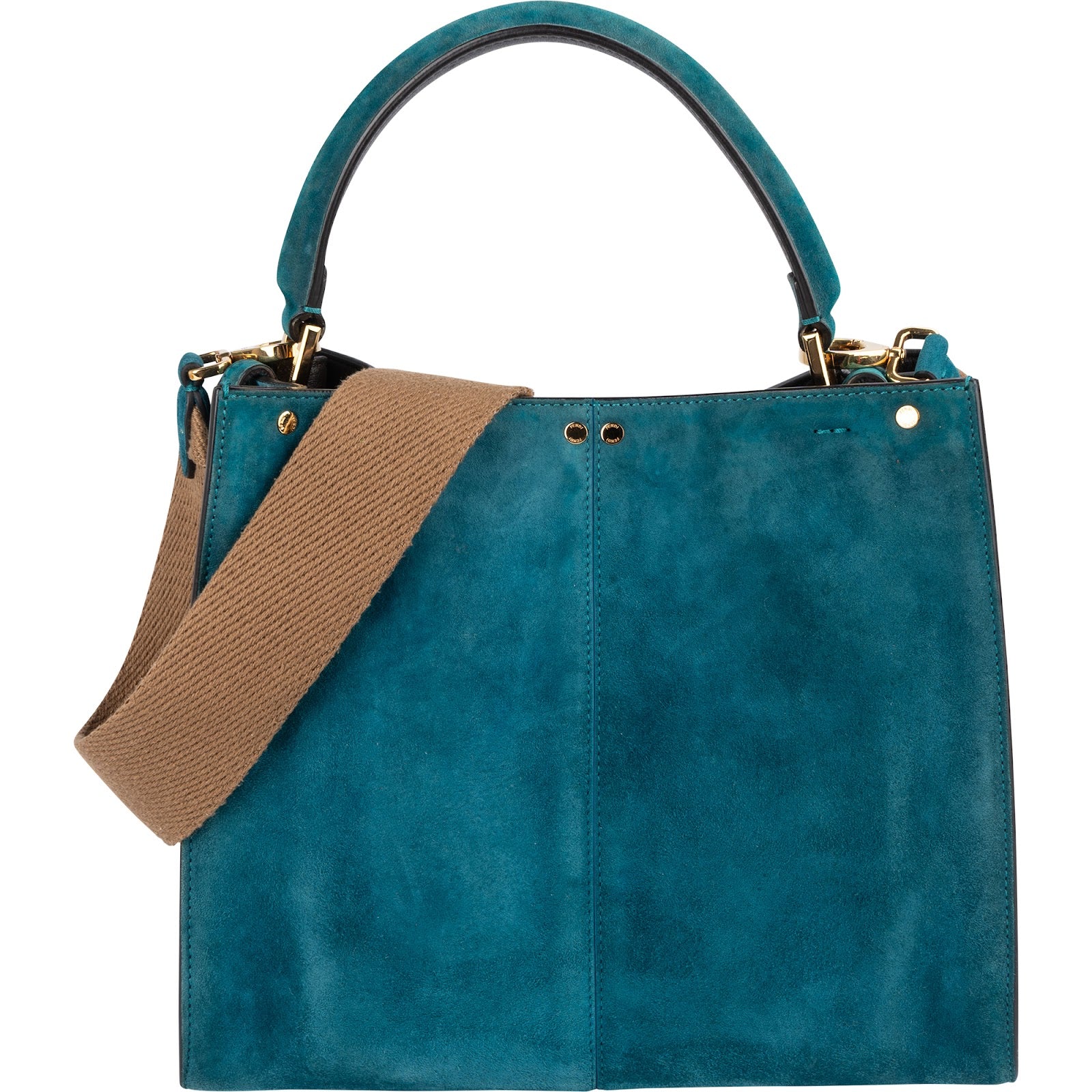 Fendi Suede Peekaboo Handbag