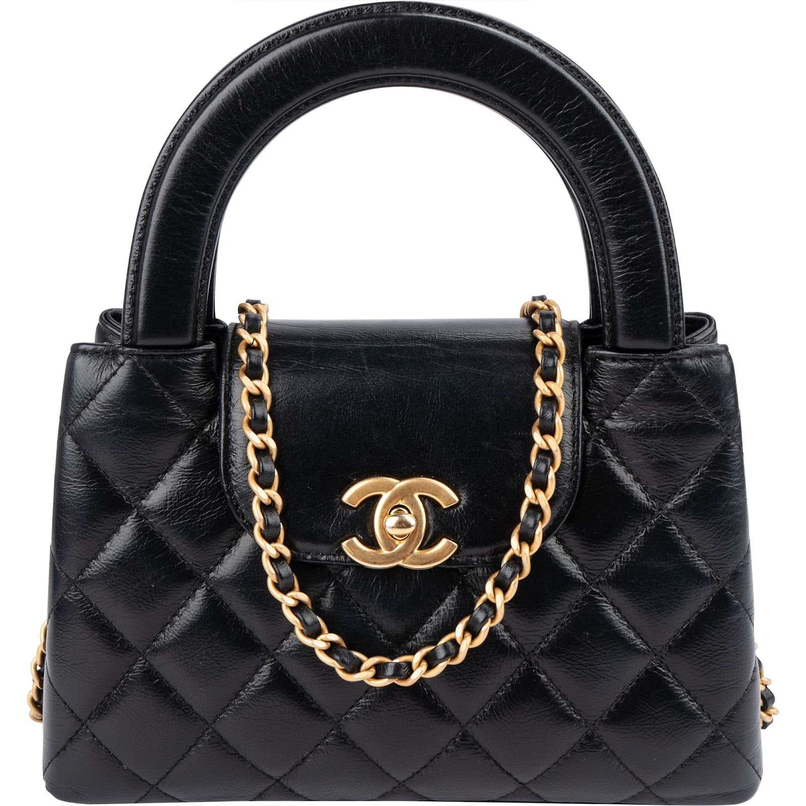 Chanel – Nano Kelly-schoudertas met handvat aan de bovenkant