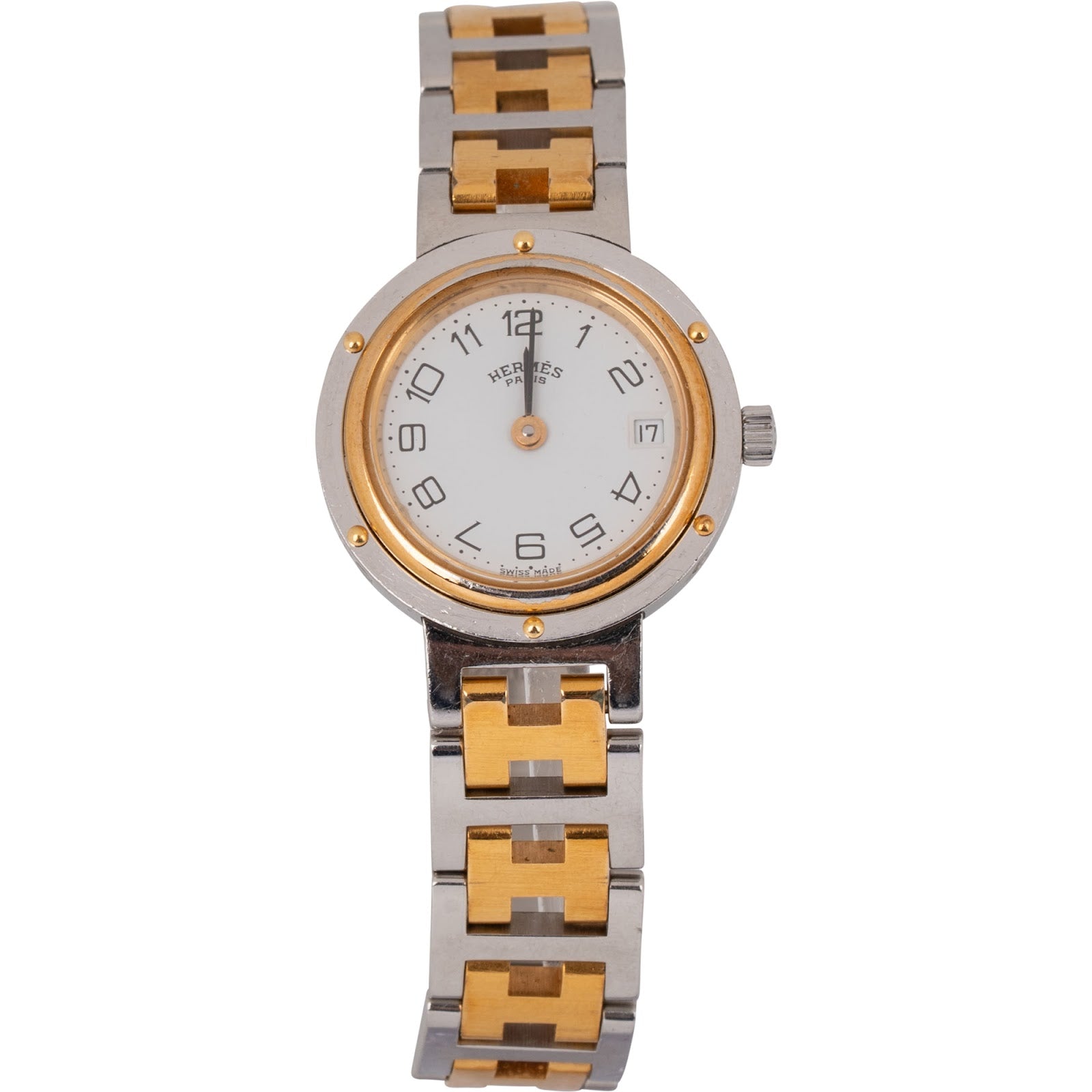 Hermès Bicolor Clipper Damenuhr