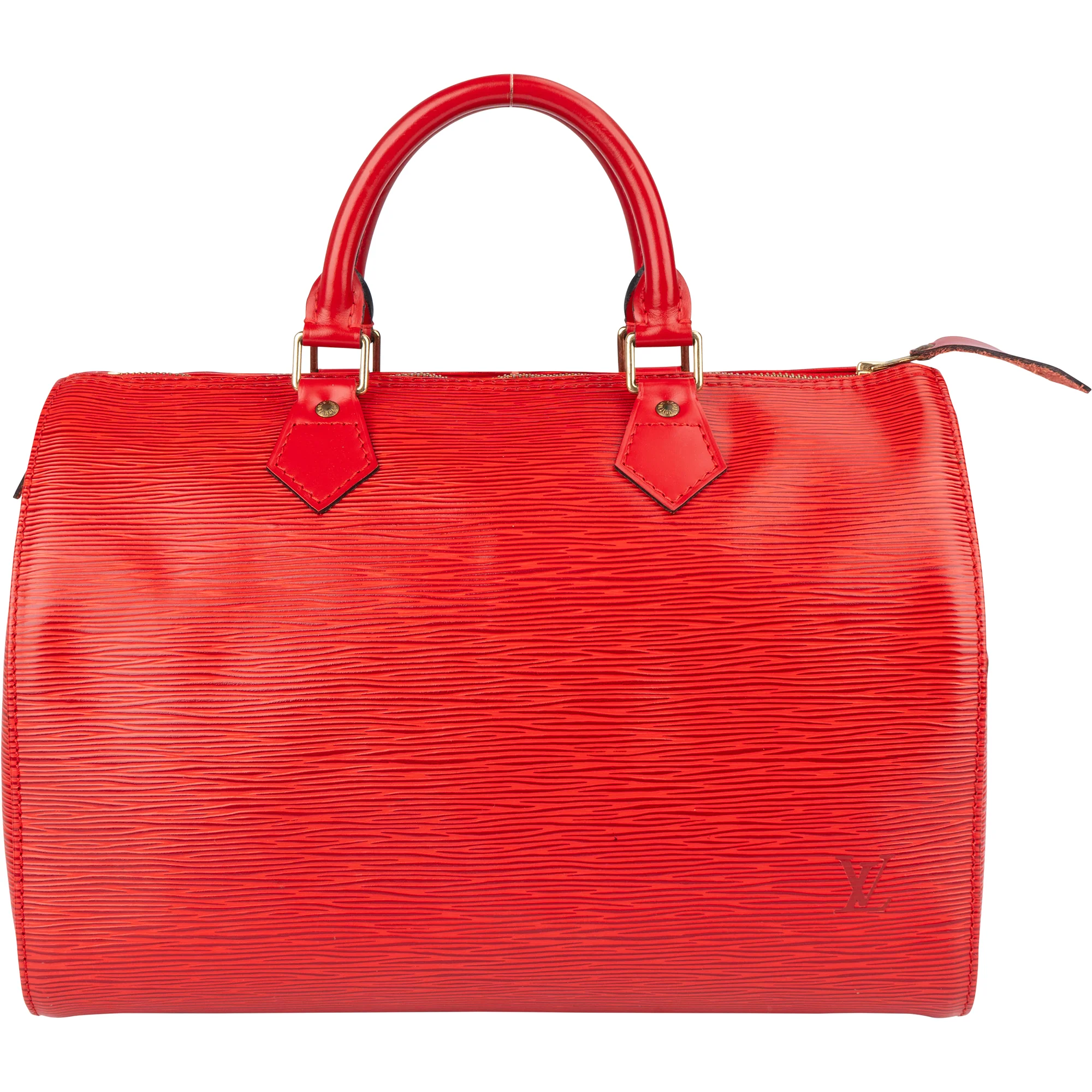 Louis Vuitton Red Epi Leather Speedy 30 Boston Bag