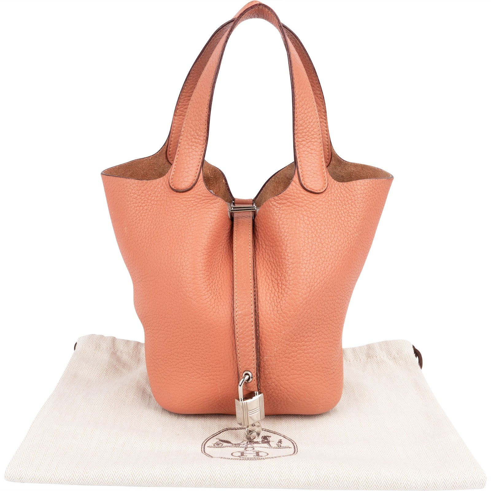 Hermès Crevette Rose Taurillon Clemence Picotin Lock 18 (PM) Handbag