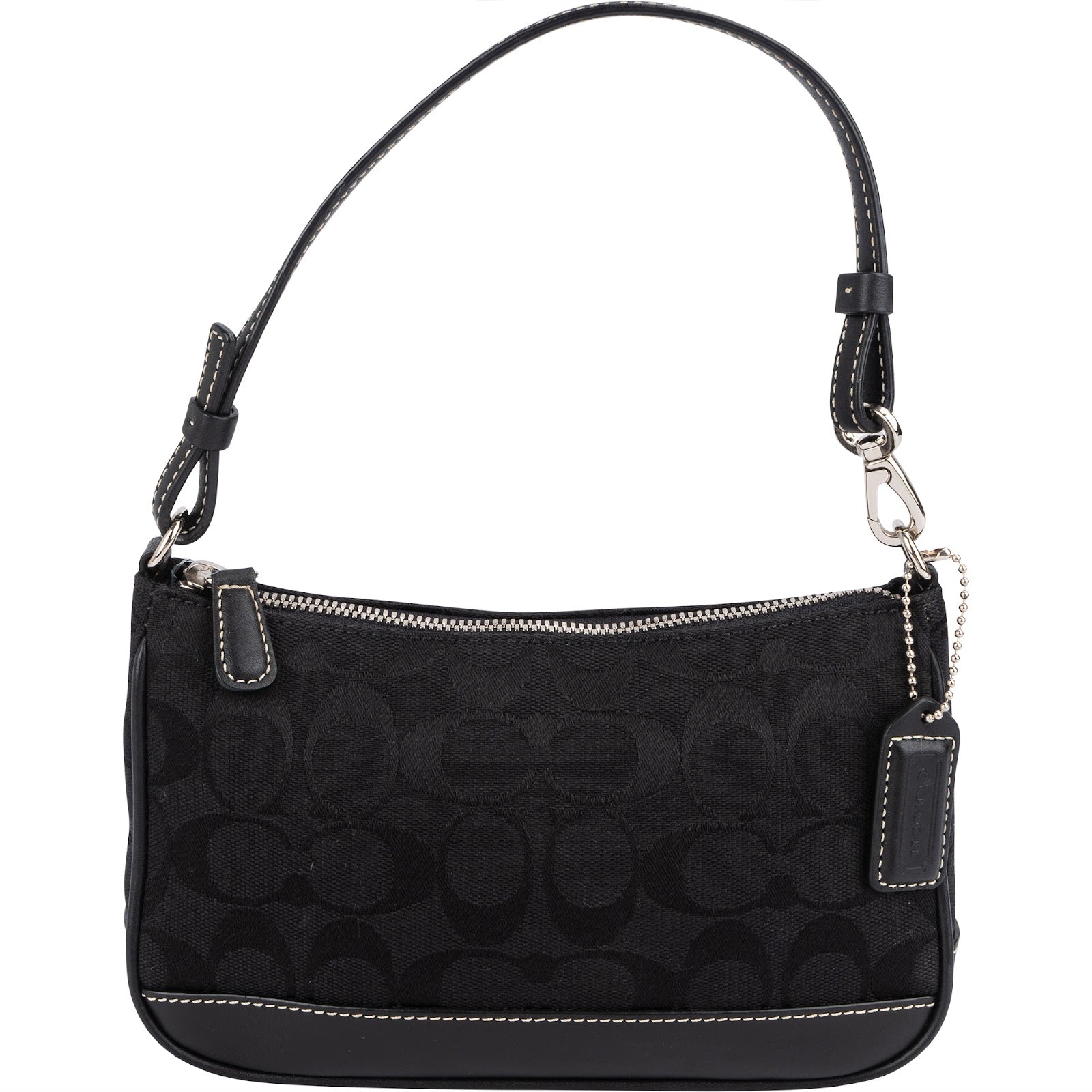Coach Black Signature Monogram Clutch Bag