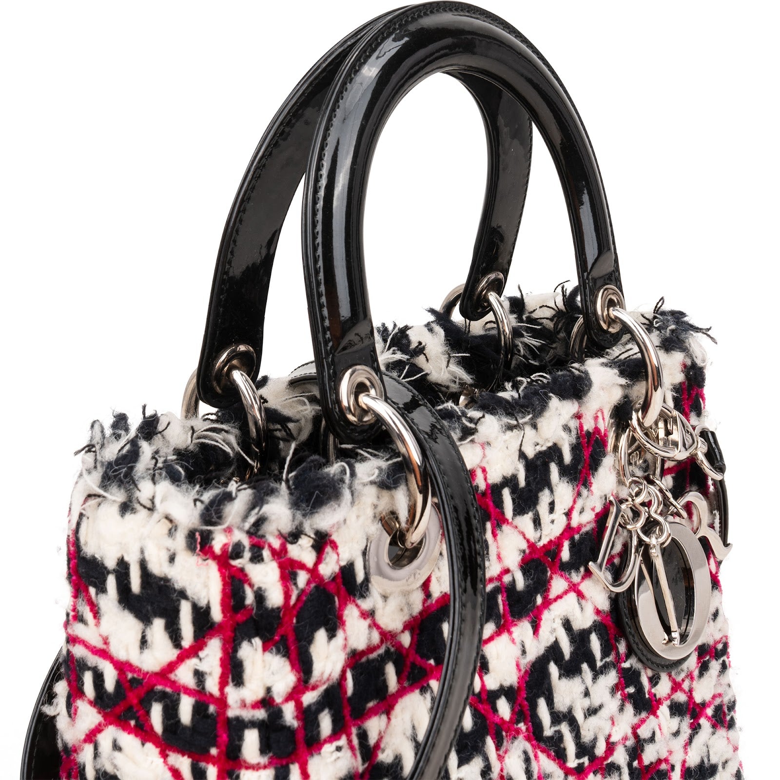 Sac à main Lady Dior en tweed multicolore de Dior