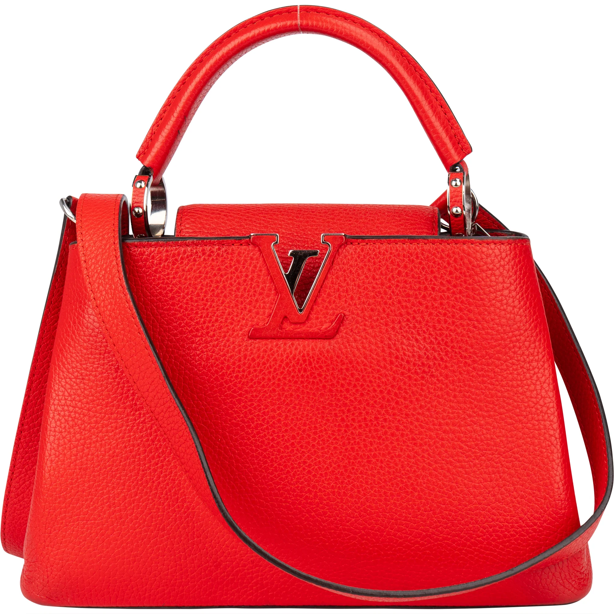 Louis Vuitton Rouge Taurillon Capucines BB Handbag