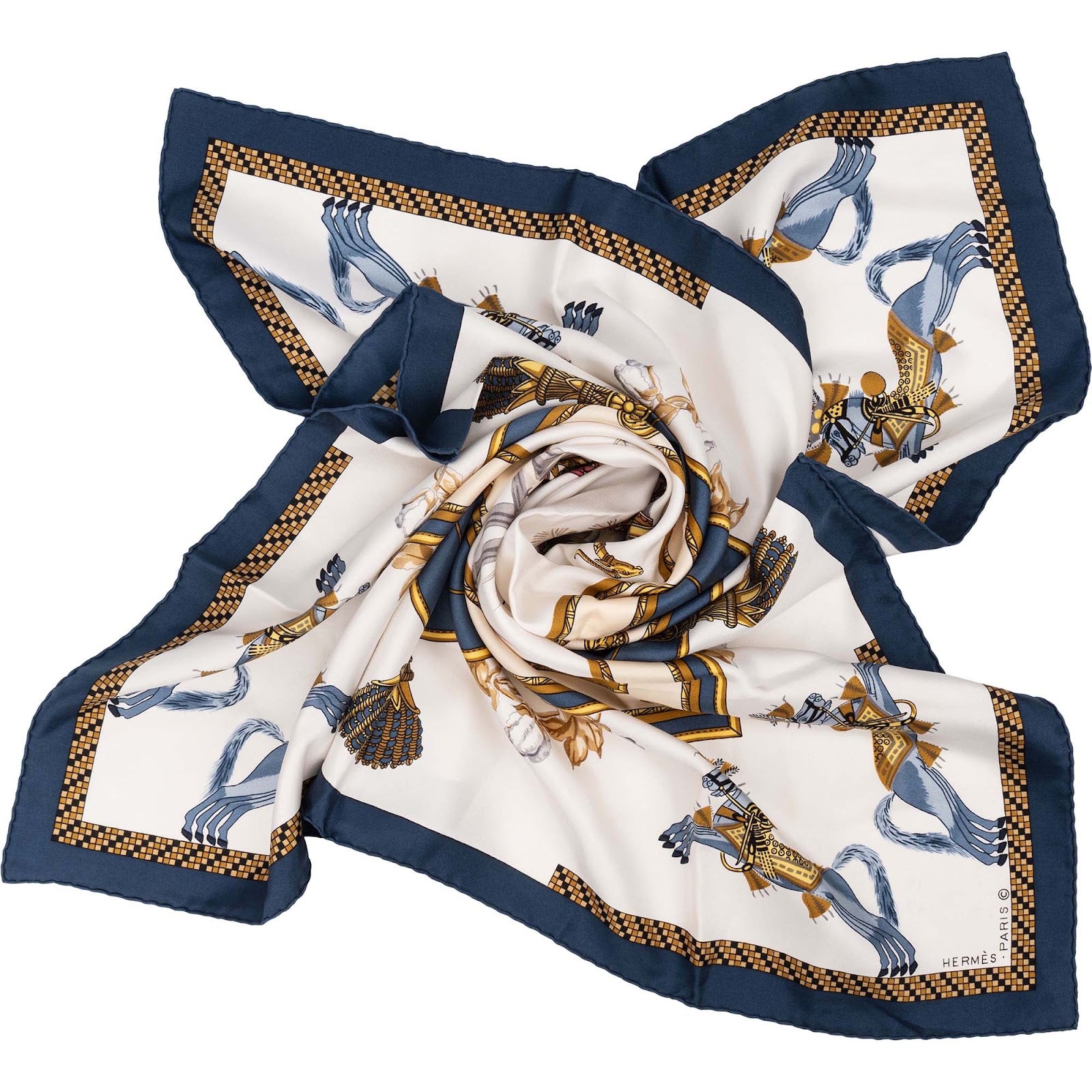 Hermès - Harnais Francais Premier Empire Carre 90 Scarf