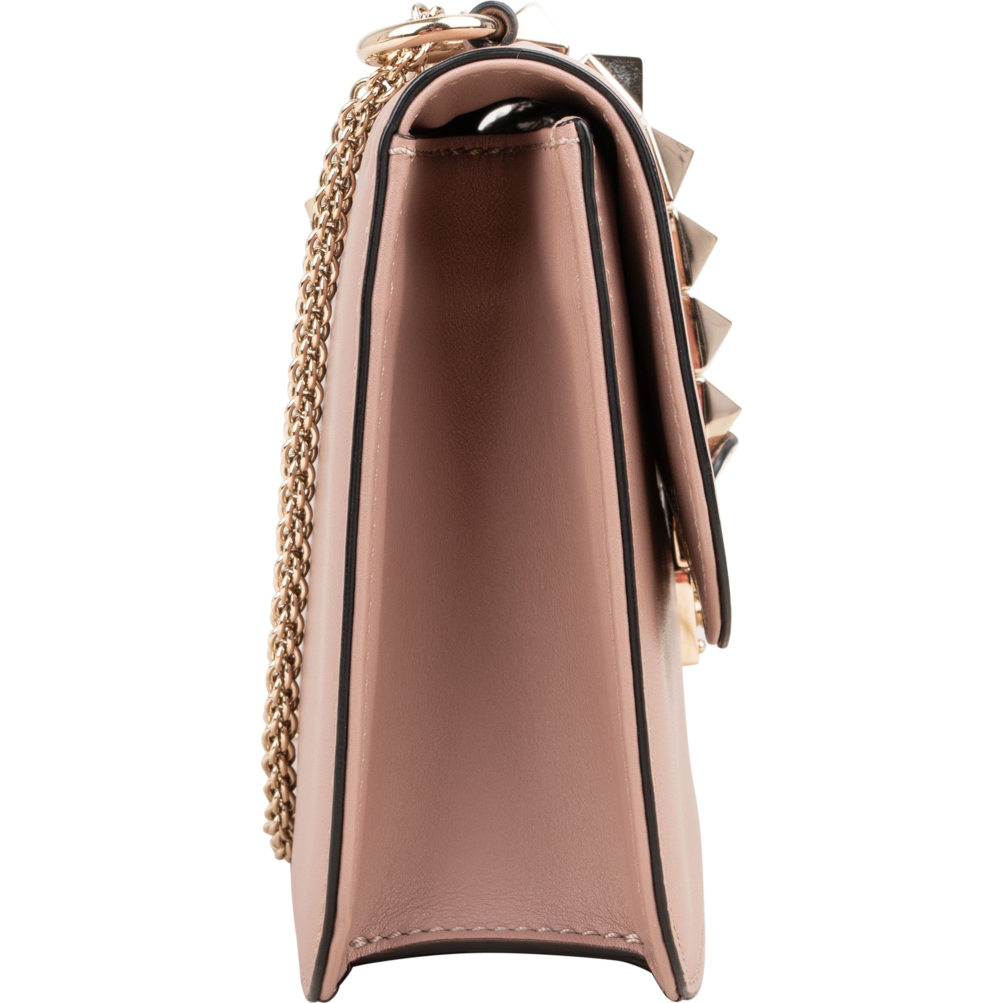 Valentino Garavani Calfskin Leather Rockstud Glam Lock Crossbody Bag