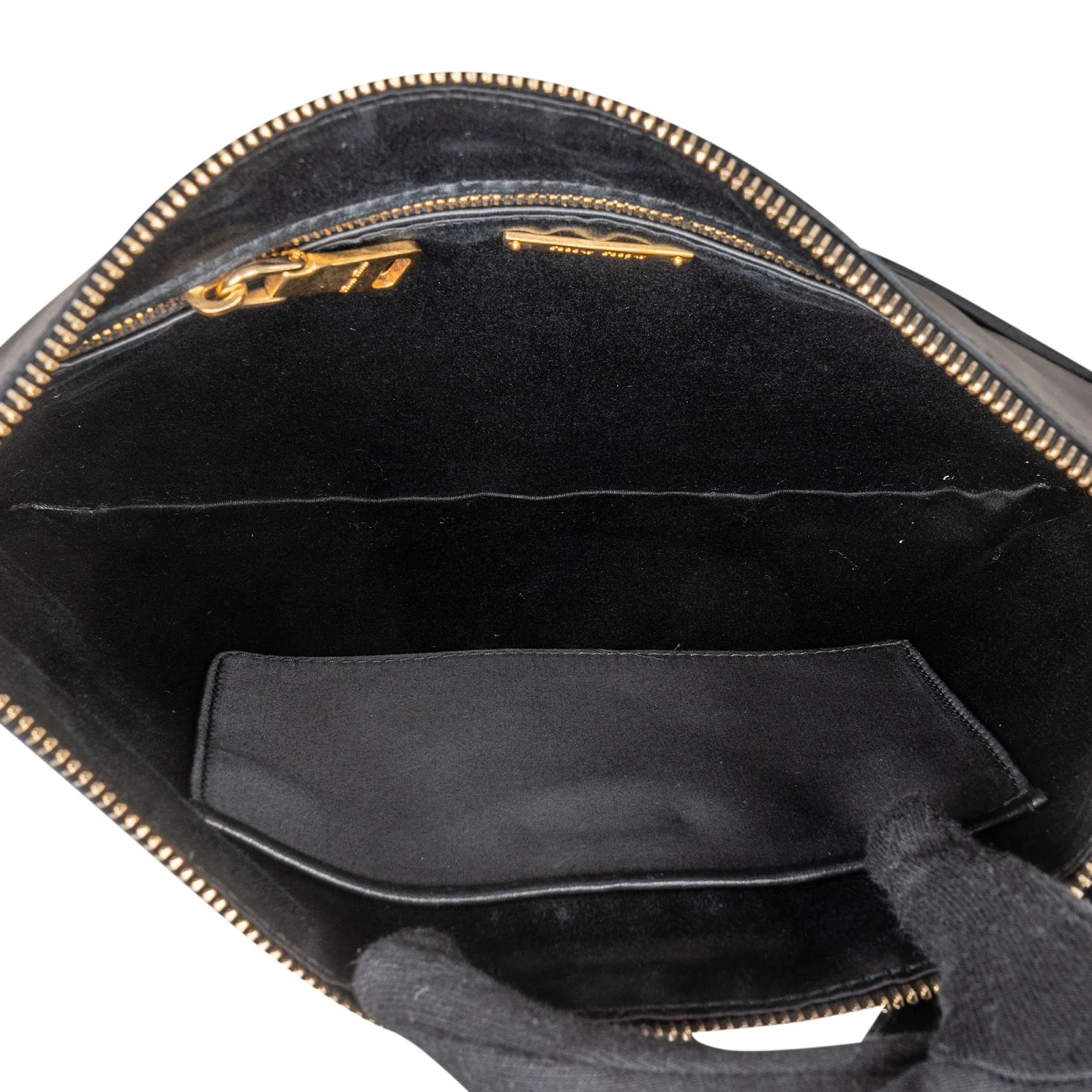 Miu Miu Black Leather Studded Clutch Bag