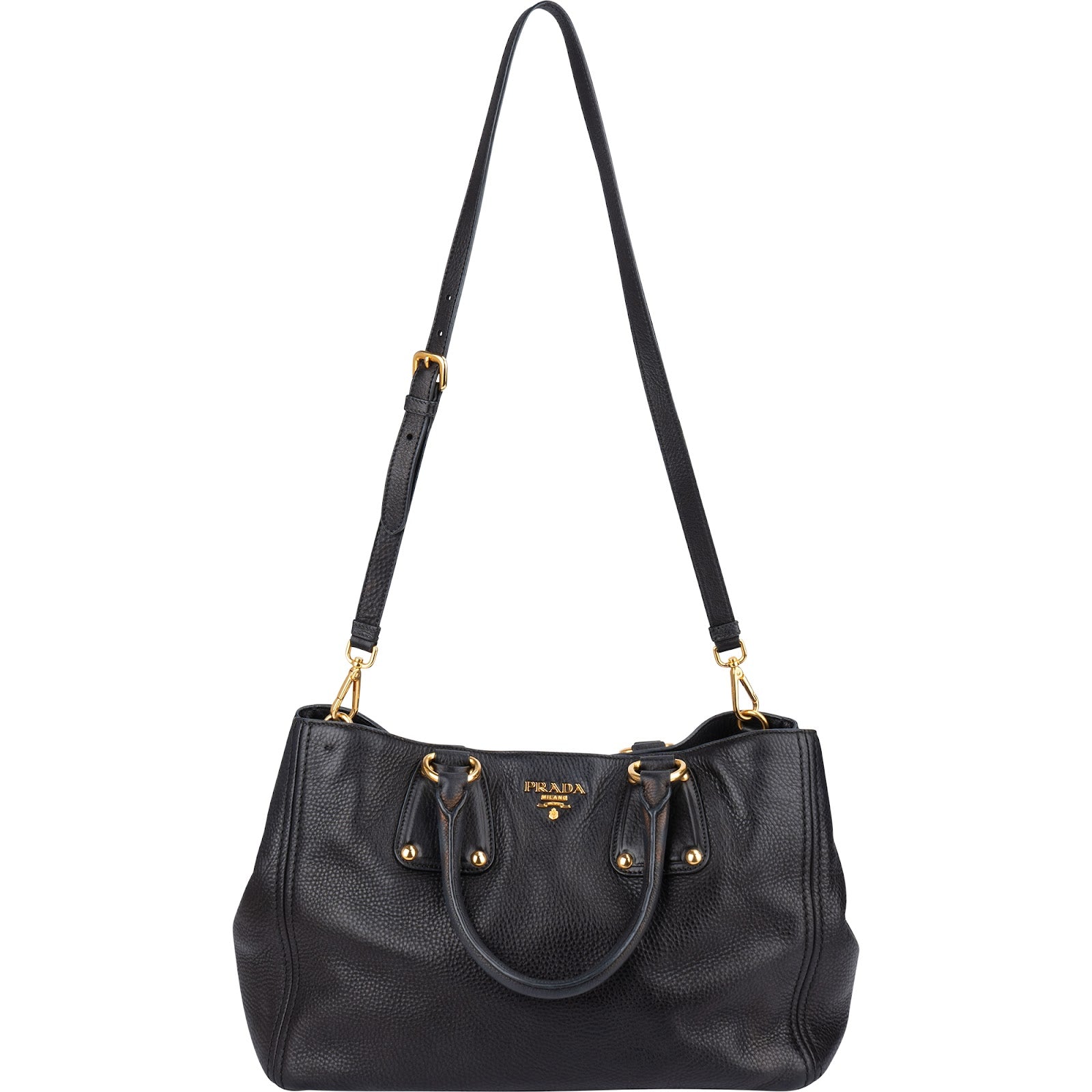 Prada – Vitello Daino Large Tote Shoulder Bag