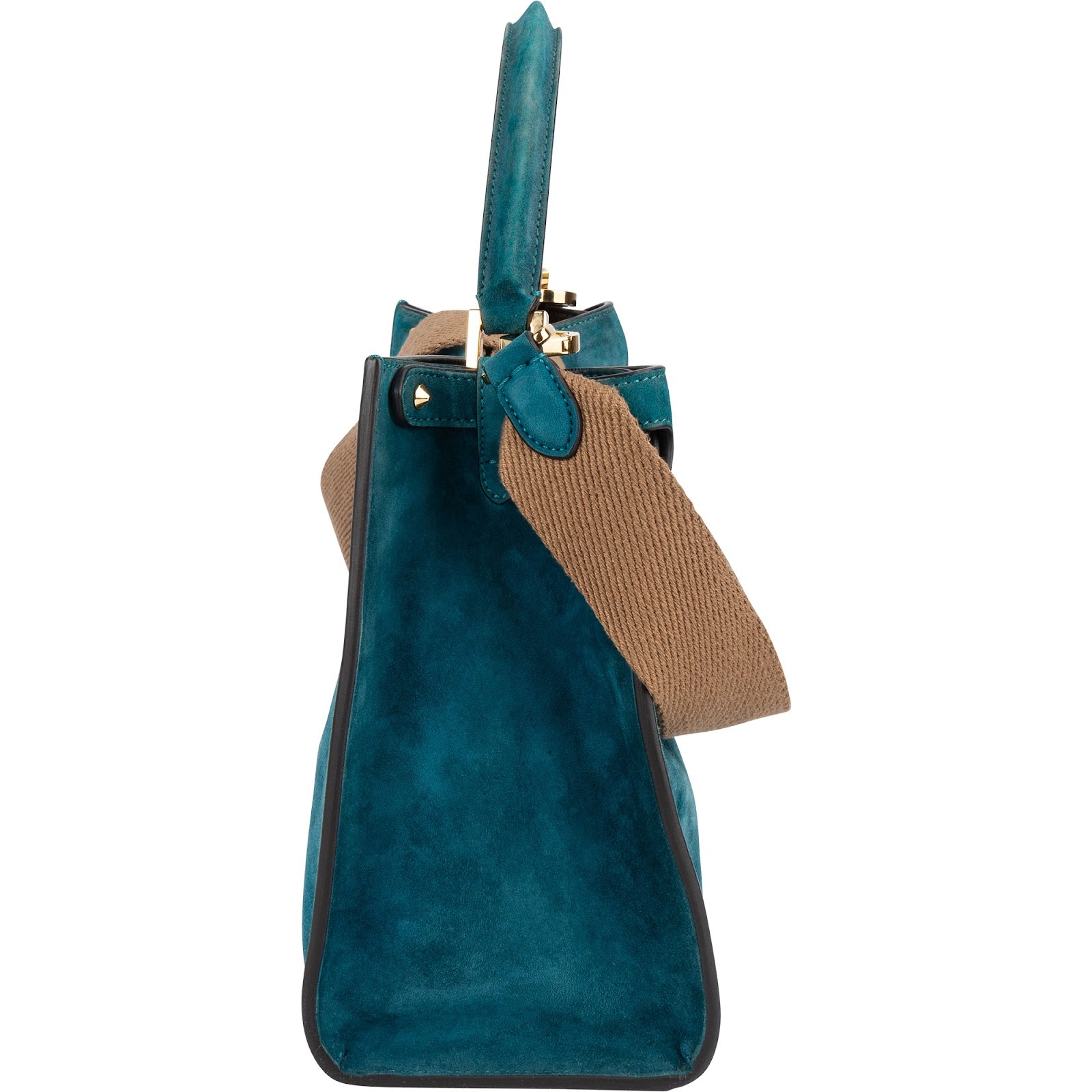 Fendi Suede Peekaboo Handbag