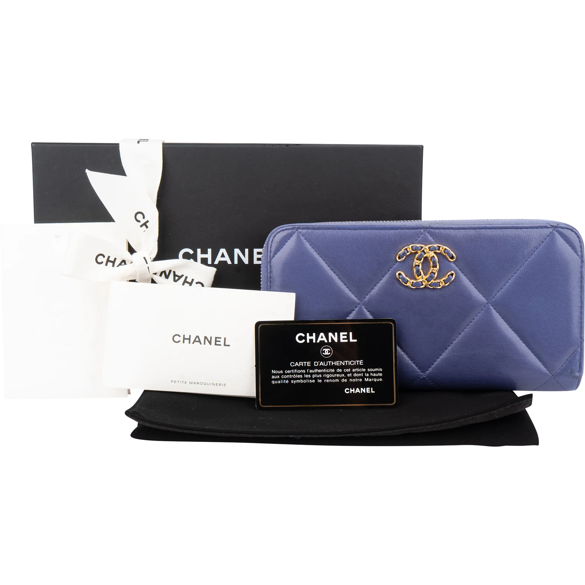 Chanel 19 Quilted Lambskin CC Wallet