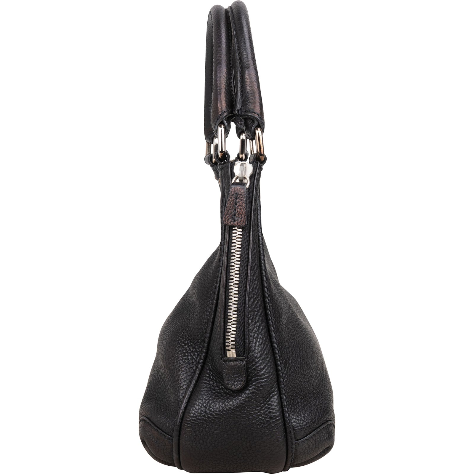 Sac à bandoulière Hobo Chanel en cuir de veau grainé avec pompon