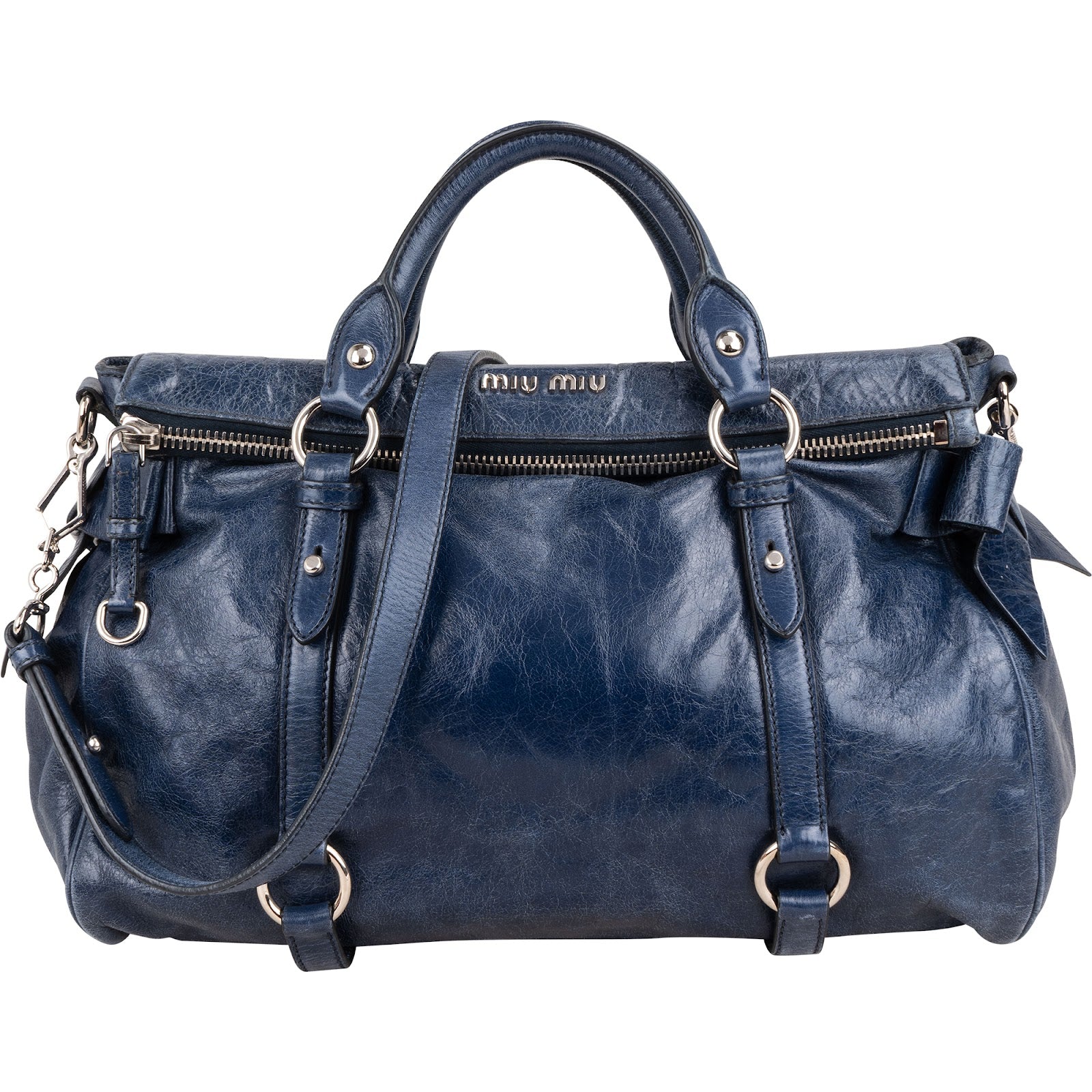 Miu Miu - Vitello Lux Bow Satchel handtas