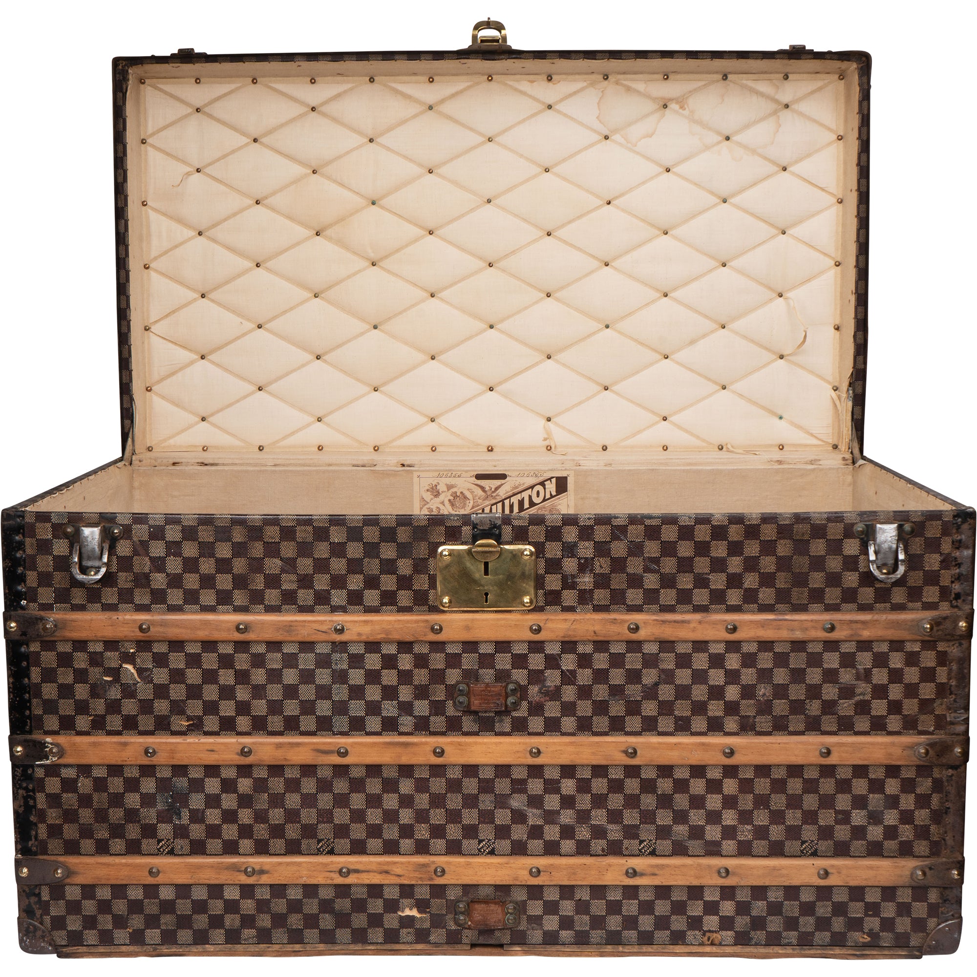 Louis Vuitton Damier Mark 2 c.1890s Courrier 100 Trunk Malle Koffer