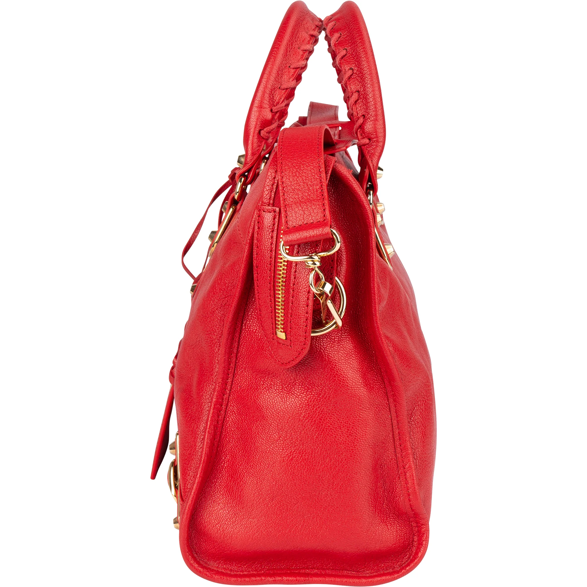 Balenciaga Red Leather City Handbag