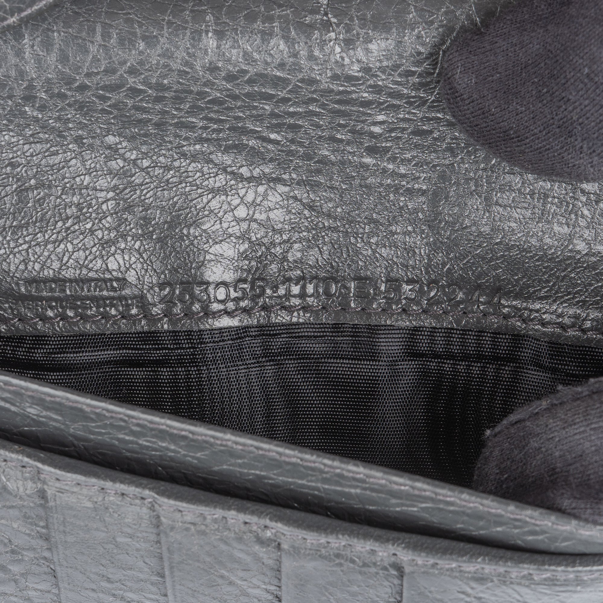 Balenciaga Grey Leather Wallet Handbag