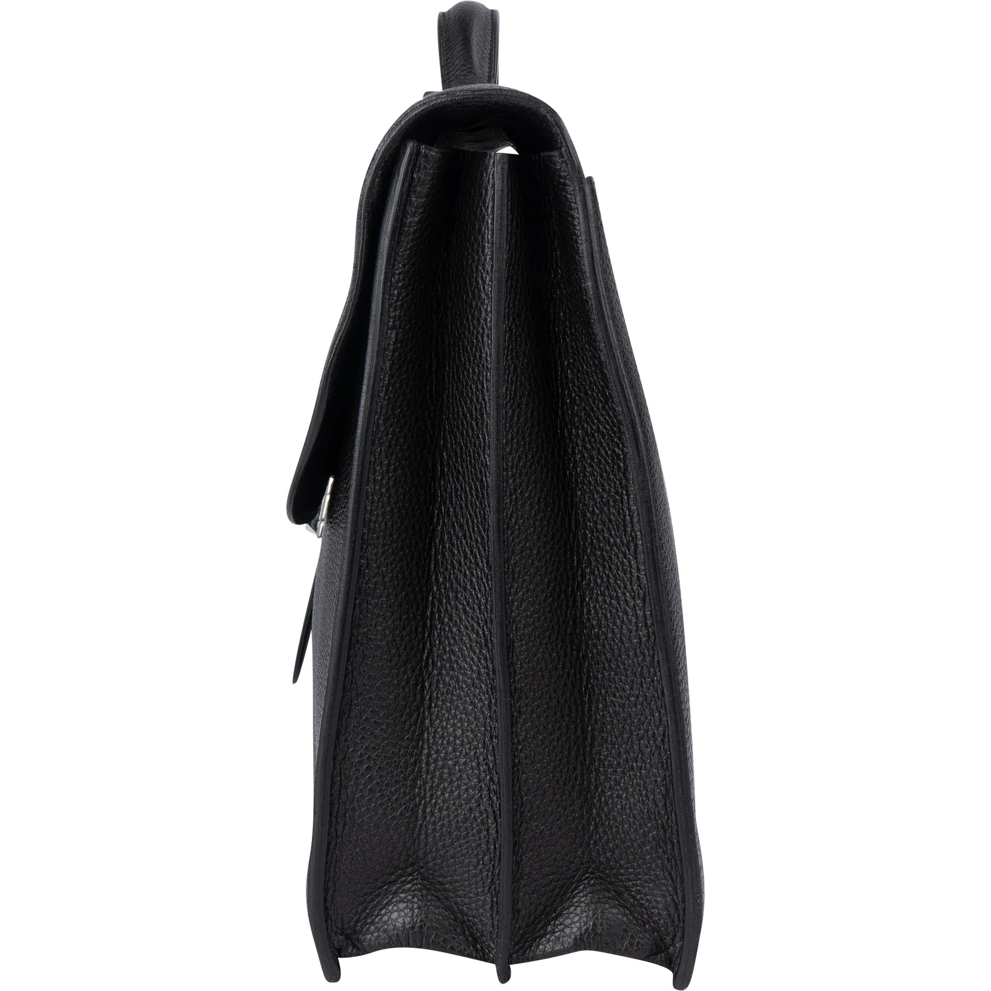 Hermès Noir Leather Sac á Dépéches Business Tasche