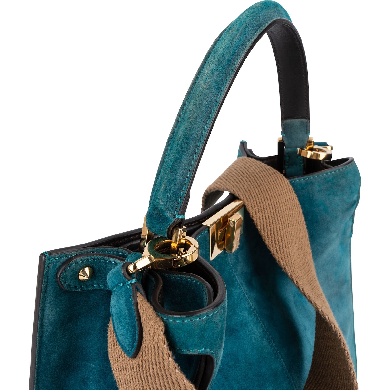 Fendi Suede Peekaboo Handbag