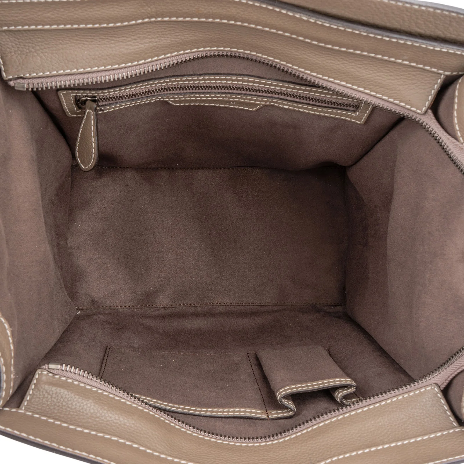 Céline Grained Leather Luggage Handbag