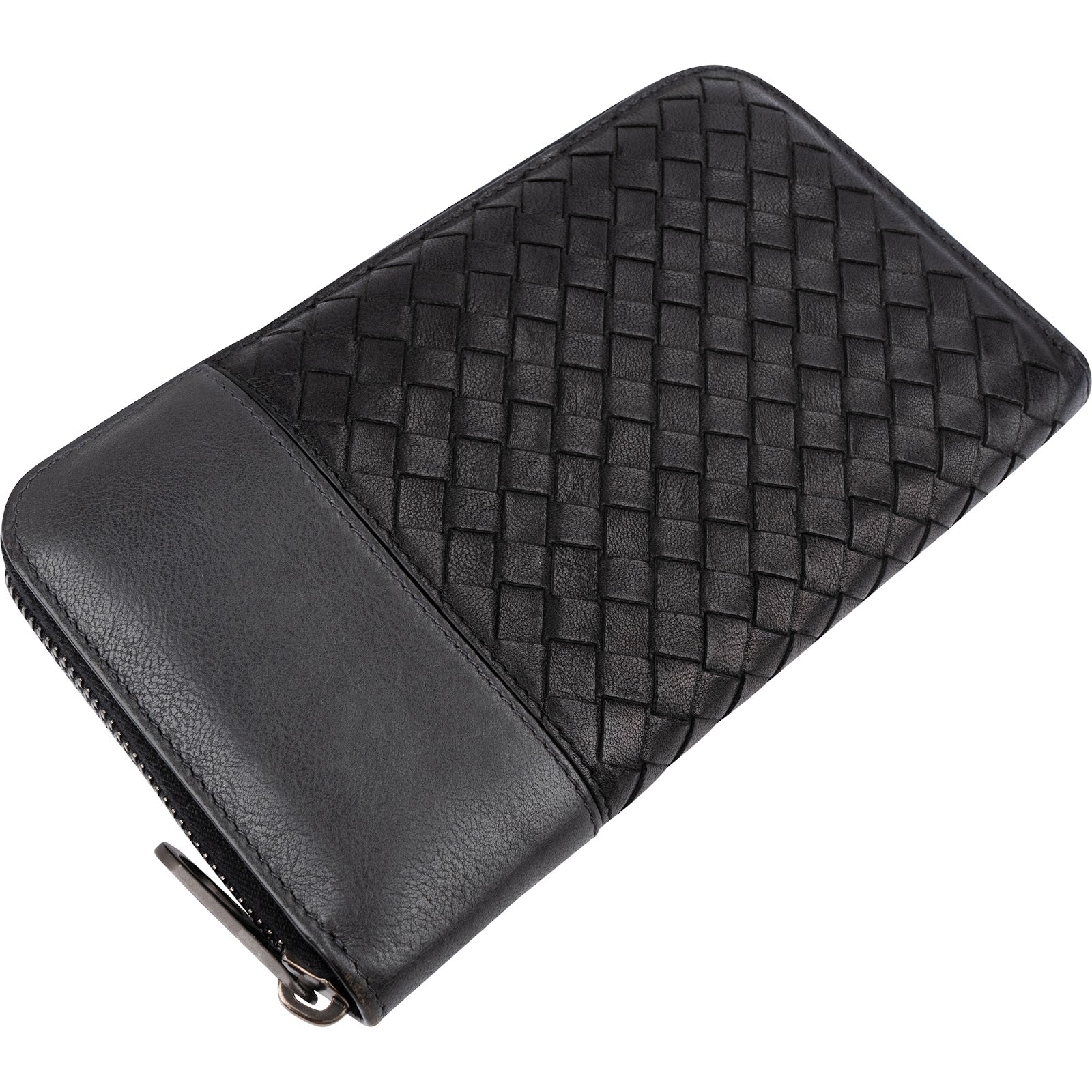 Bottega Veneta Intrecciato Leather Zip Around Wallet
