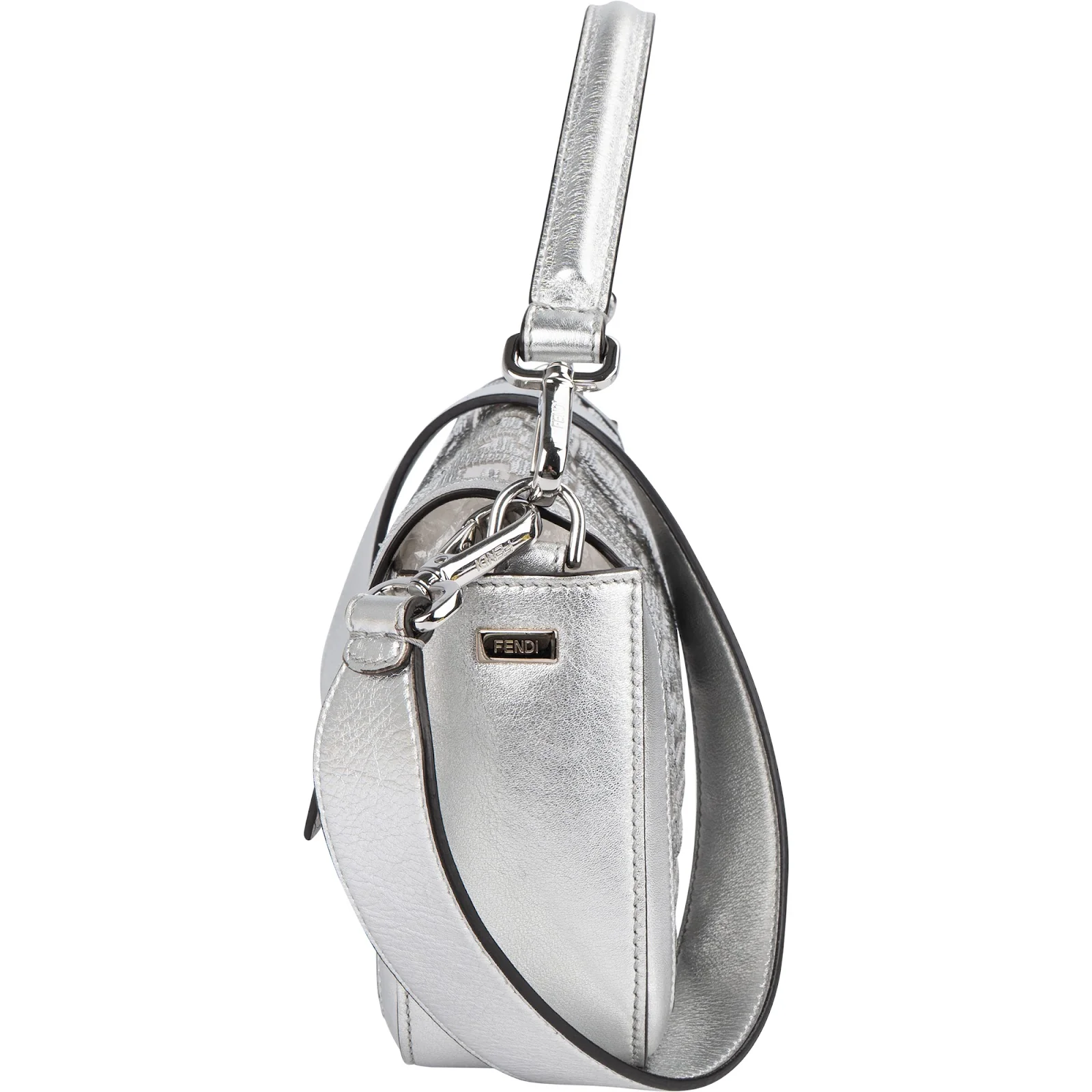 Fendi FF Sequin Embroidered Monogram Baguette Shoulder Handbag