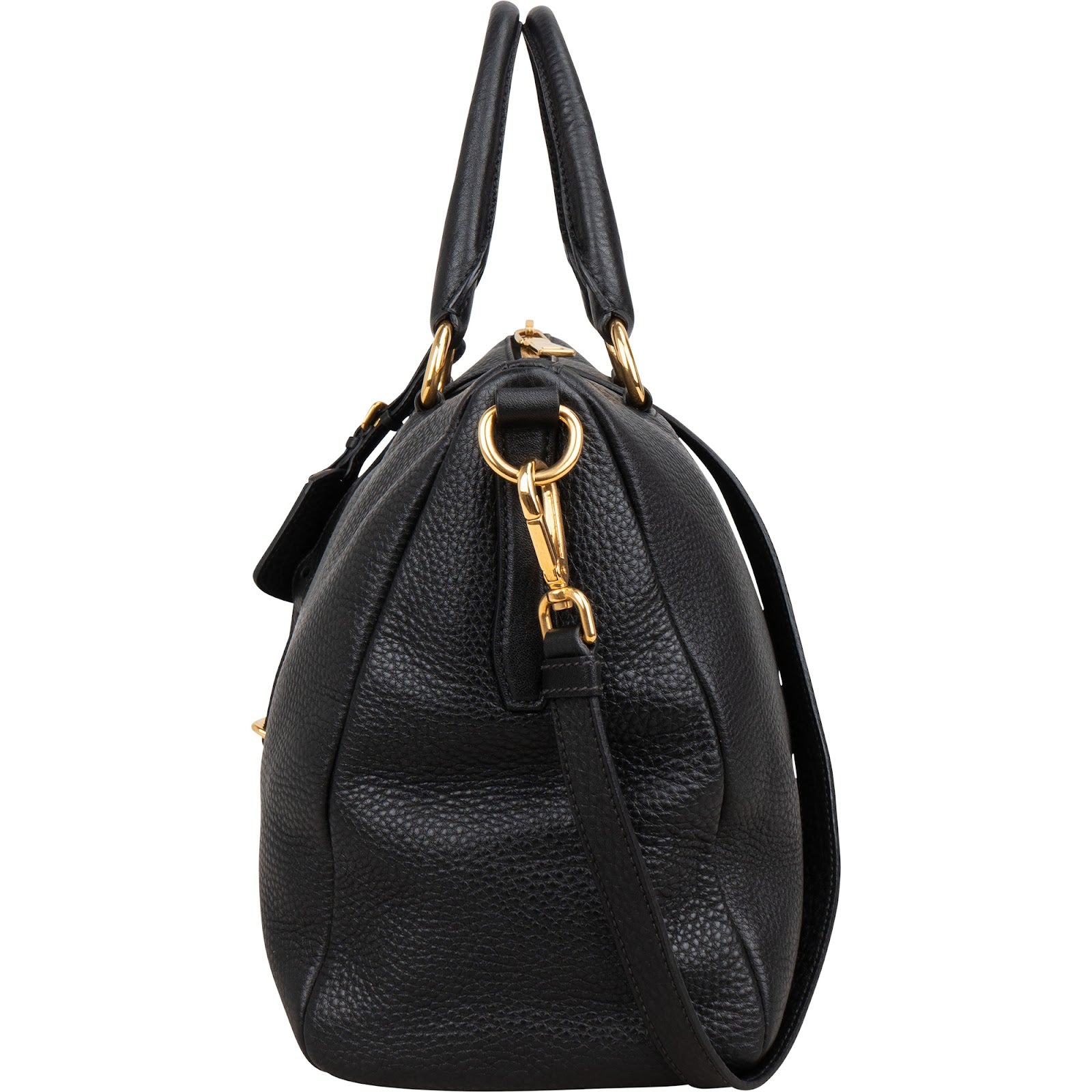 Prada Vitello Daino Leather Bauletto Handbag