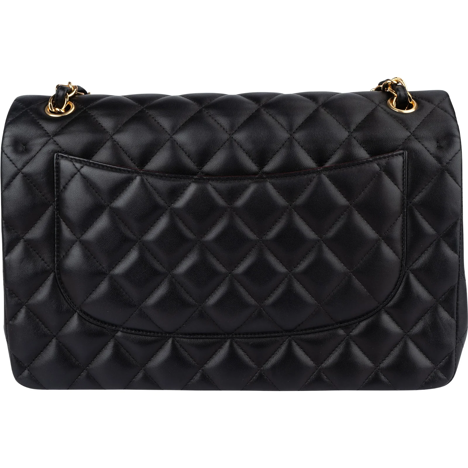Chanel Quilted Lambskin Jumbo Double Flap Crossbody Bag